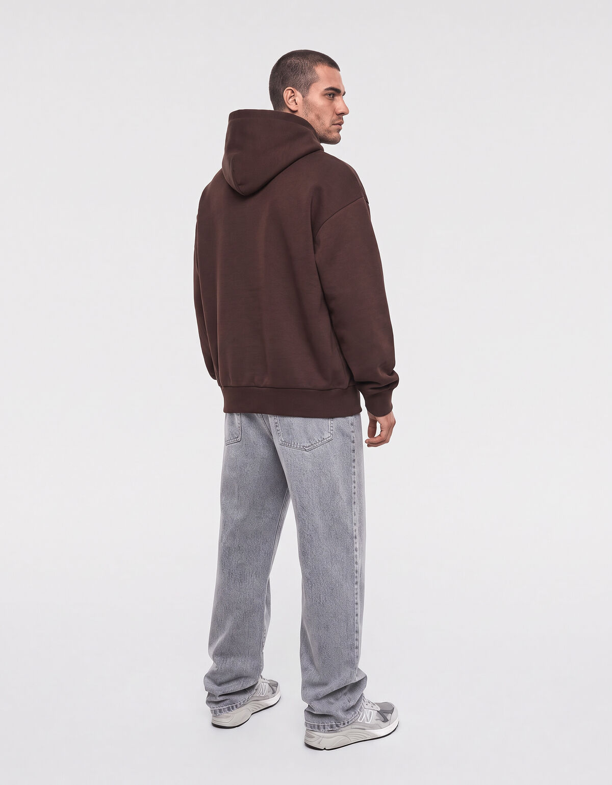 Interlock Hoodie Donkerbruin SHOEBY MEN