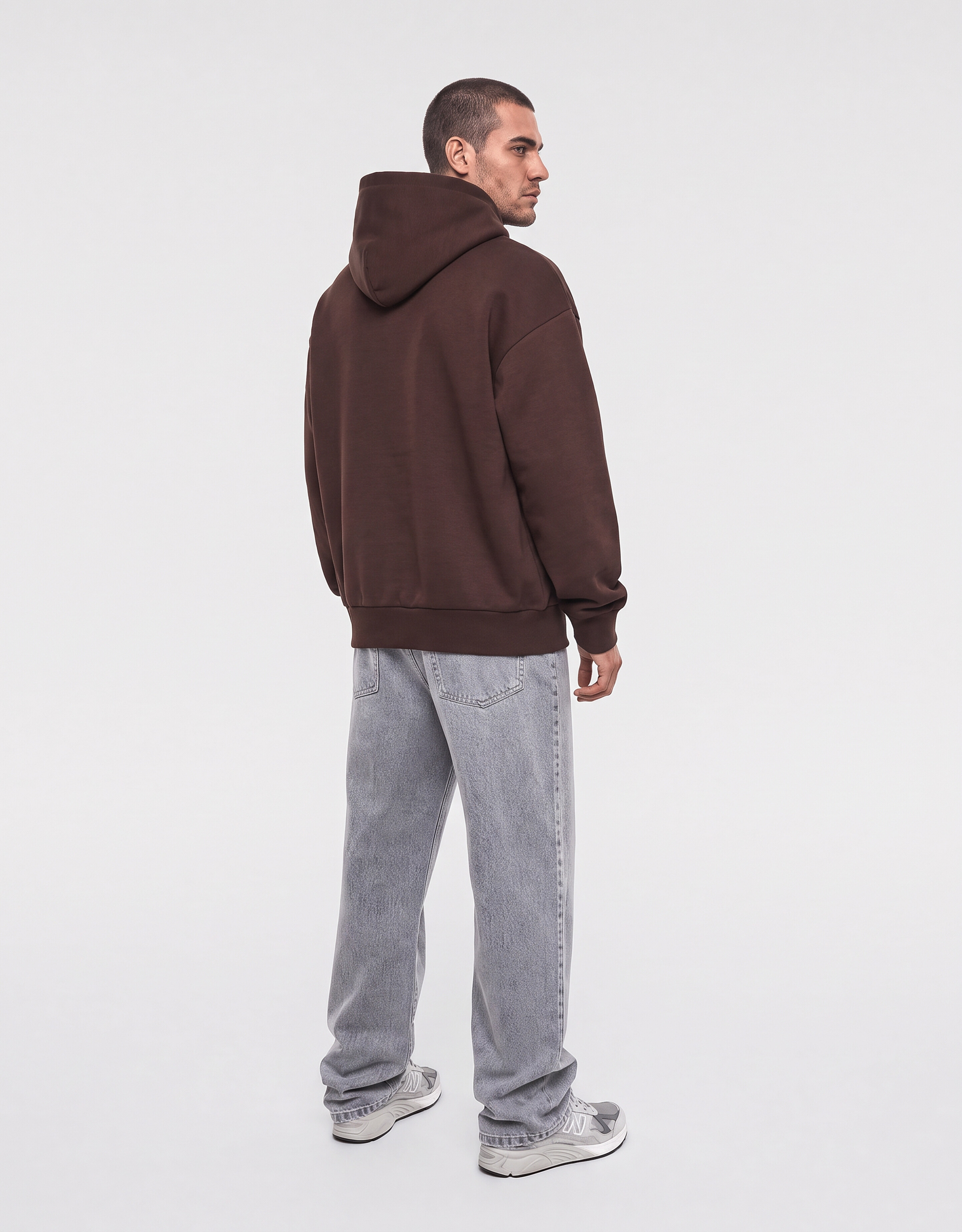 Interlock Hoodie Donkerbruin SHOEBY MEN