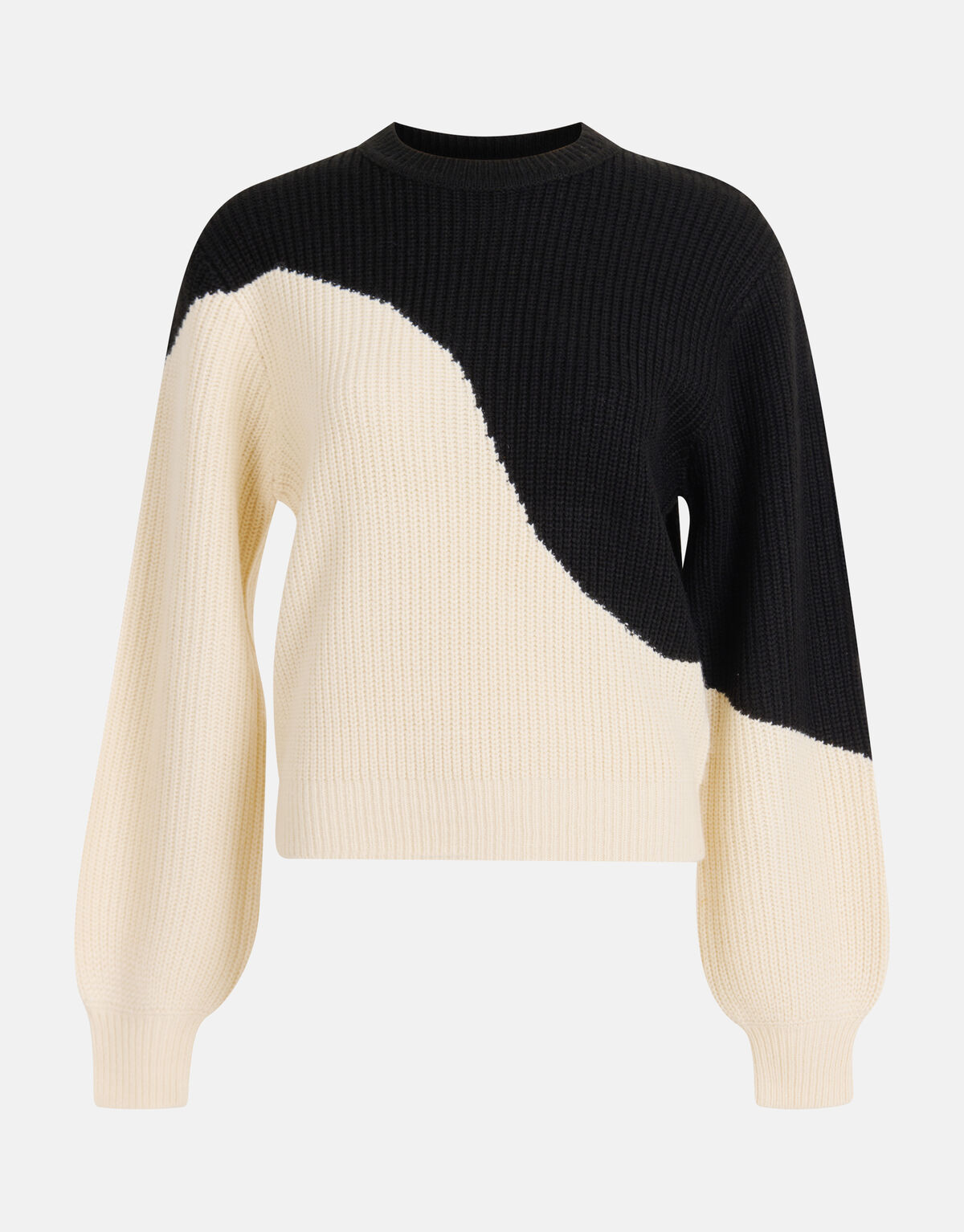 Colorblock Trui Gebroken Wit/Zwart SHOEBY WOMEN