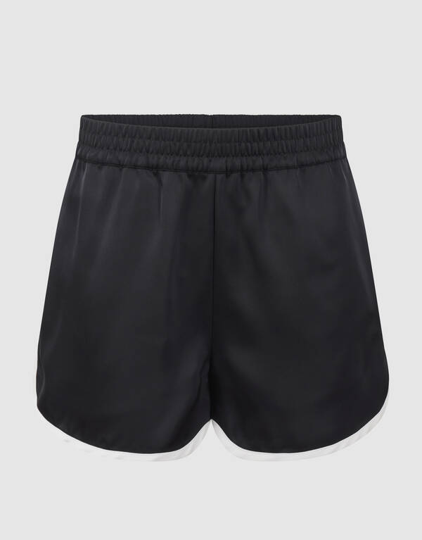 Satijnen Short Zwart By Monica SHOEBY WOMEN