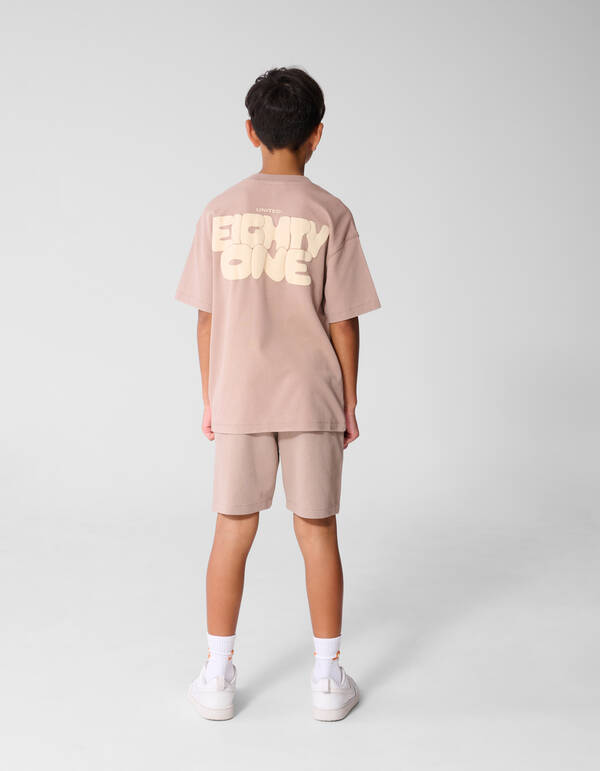 Spark Washed T-shirt Taupe SHOEBY BOYS