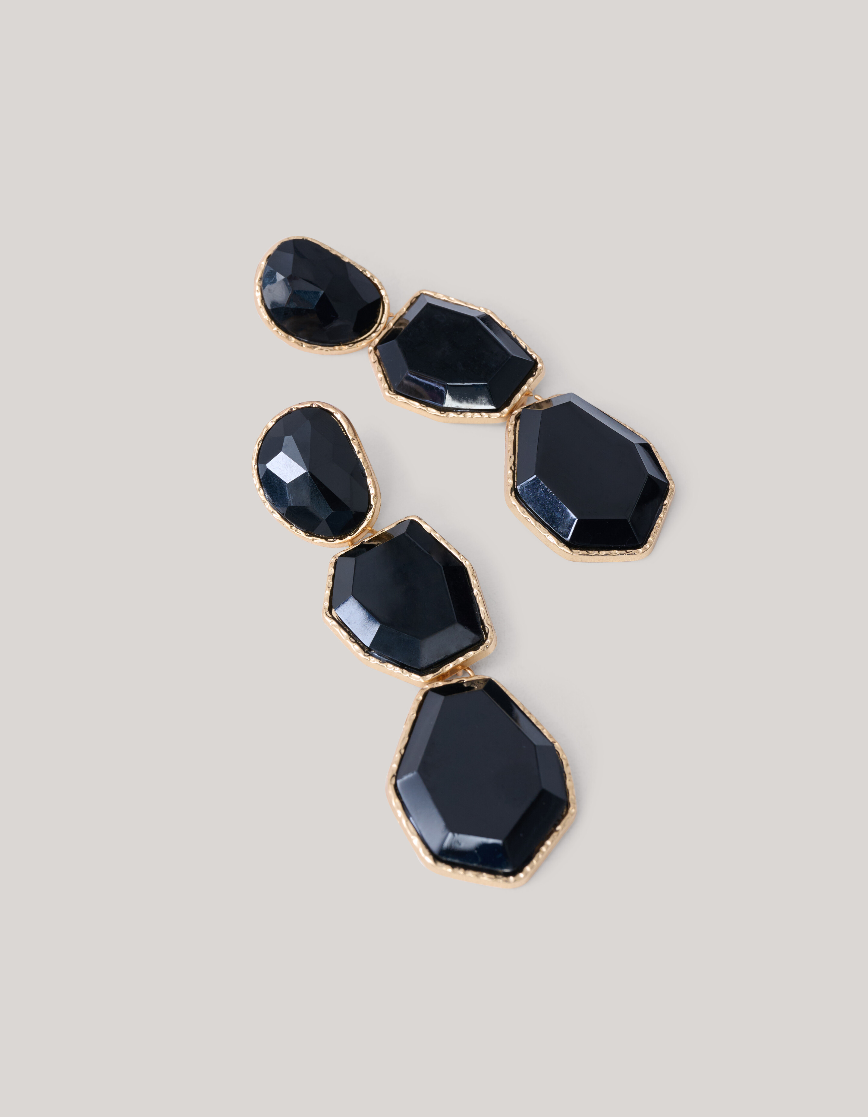 Big Stone Oorbellen Zwart SHOEBY ACCESSOIRES