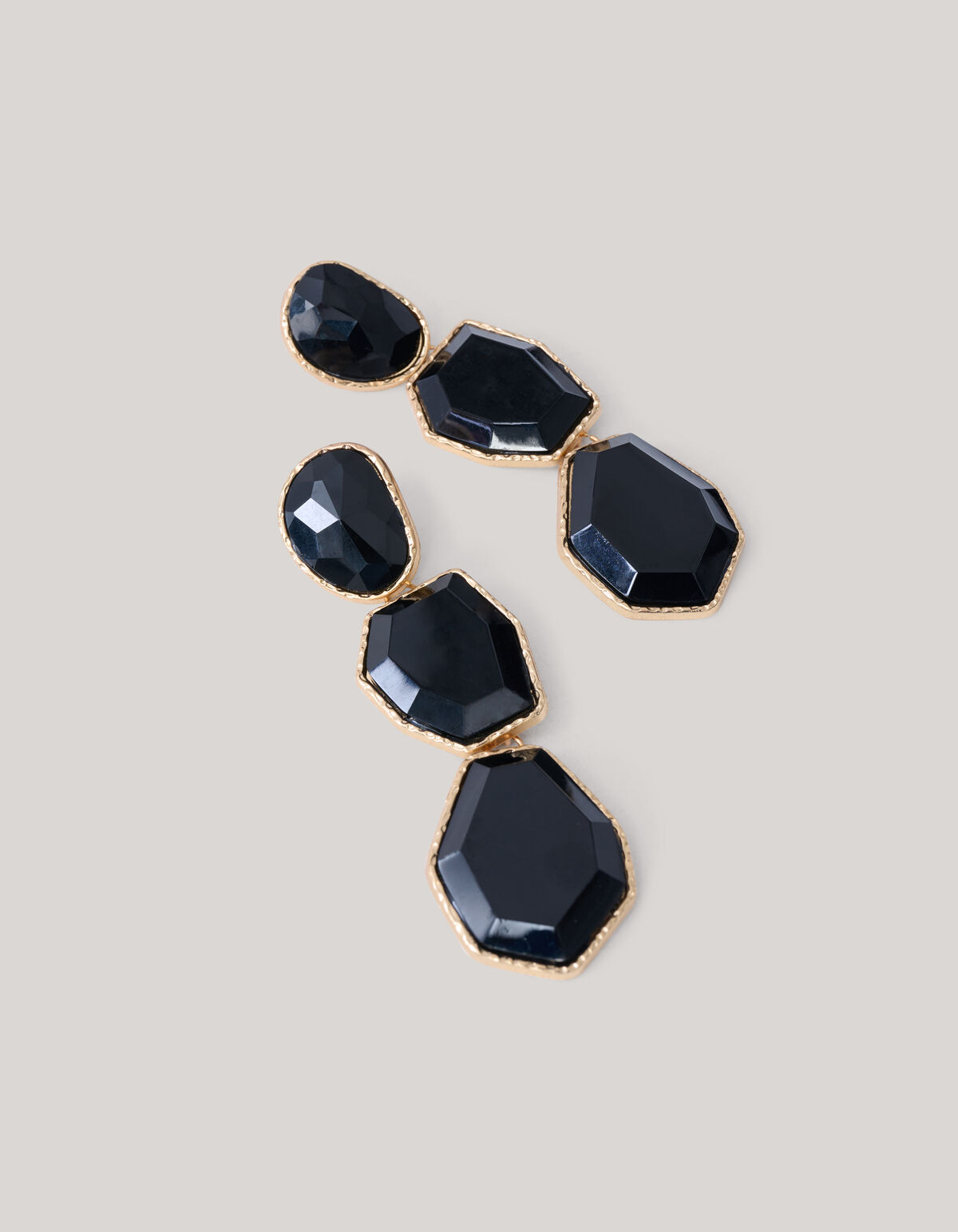 Big Stone Oorbellen Zwart SHOEBY ACCESSOIRES