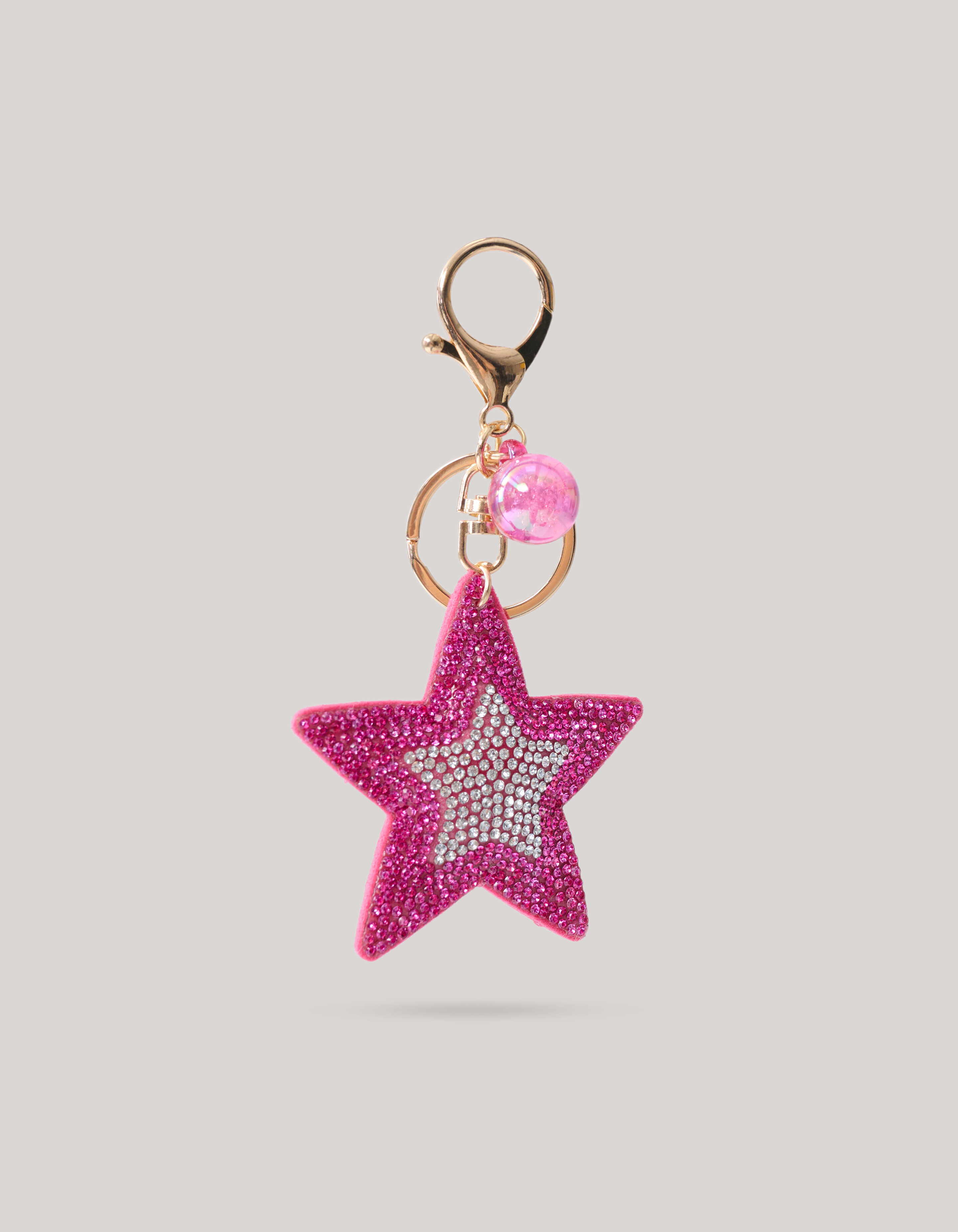 Strass Ster Sleutelhanger Roze SHOEBY ACCESSOIRES