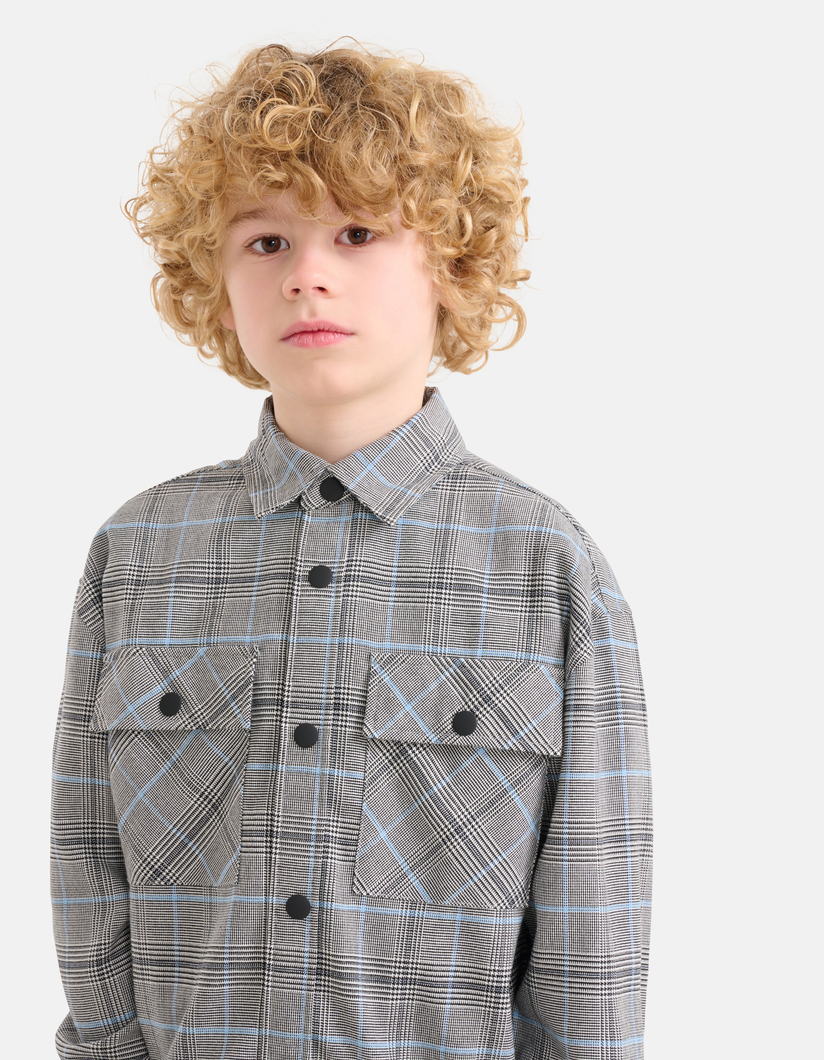 Ruiten Overshirt Grijs SHOEBY BOYS