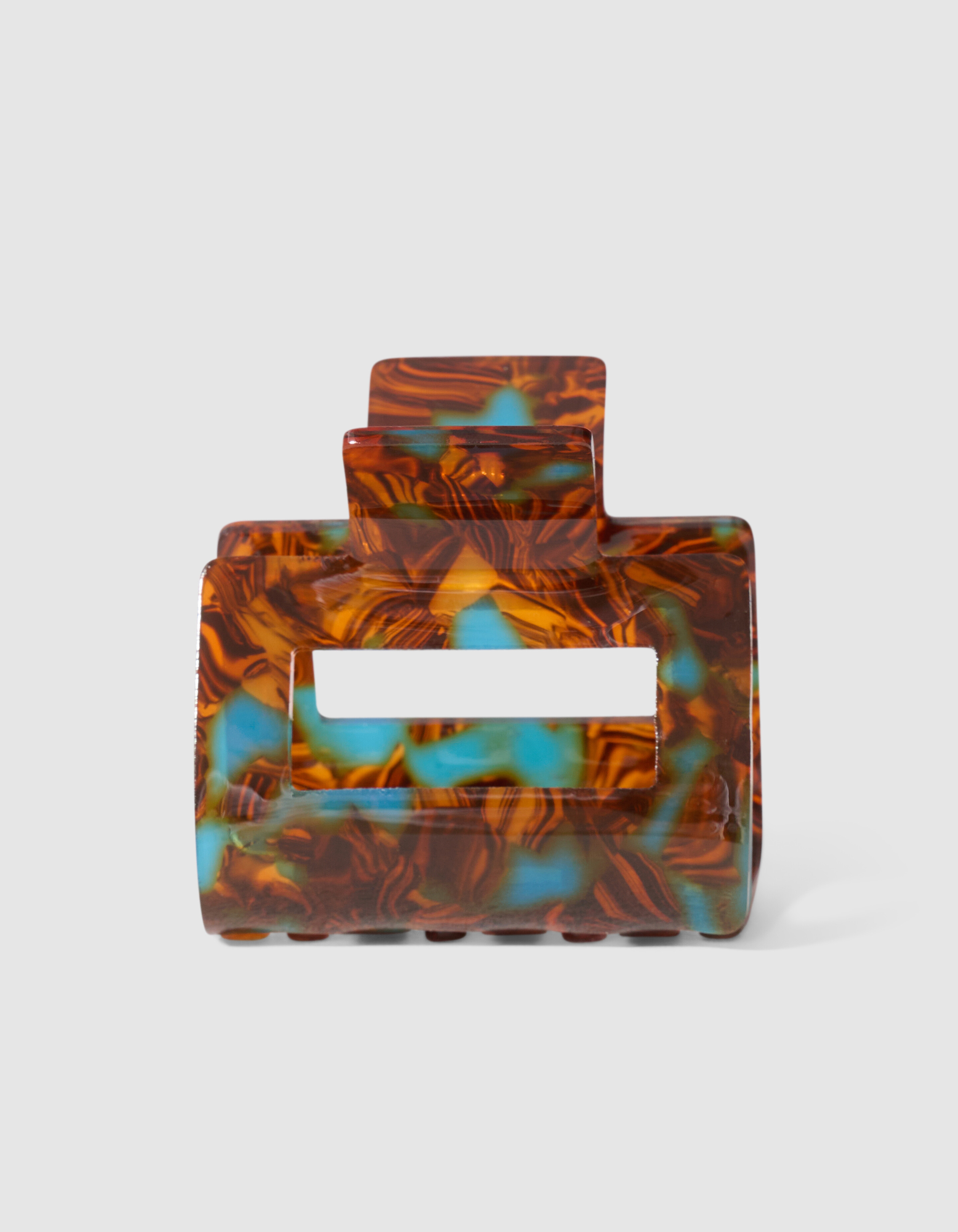 Square Haarklem Bruin/Turquoise SHOEBY ACCESSOIRES