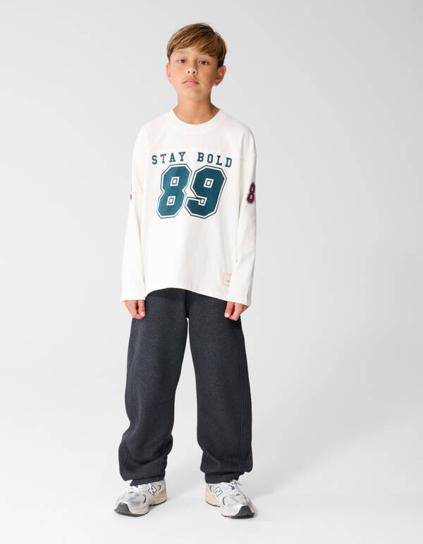 Baggy Fit Joggingbroek Donkergrijs SHOEBY BOYS
