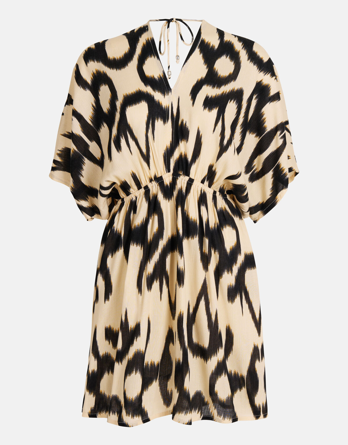 Crinkle Jurk Zwart/Gebroken Wit SHOEBY WOMEN