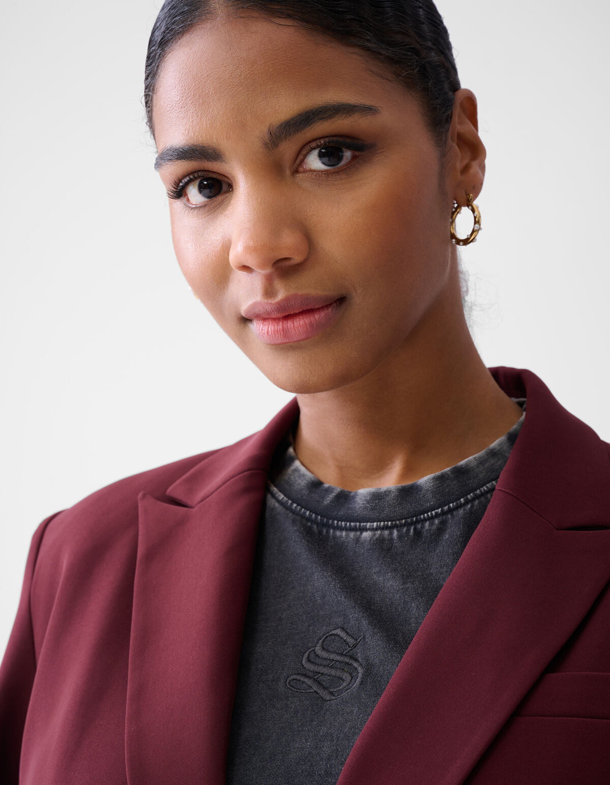 Oversized Blazer Bordeaux SHOEBY WOMEN