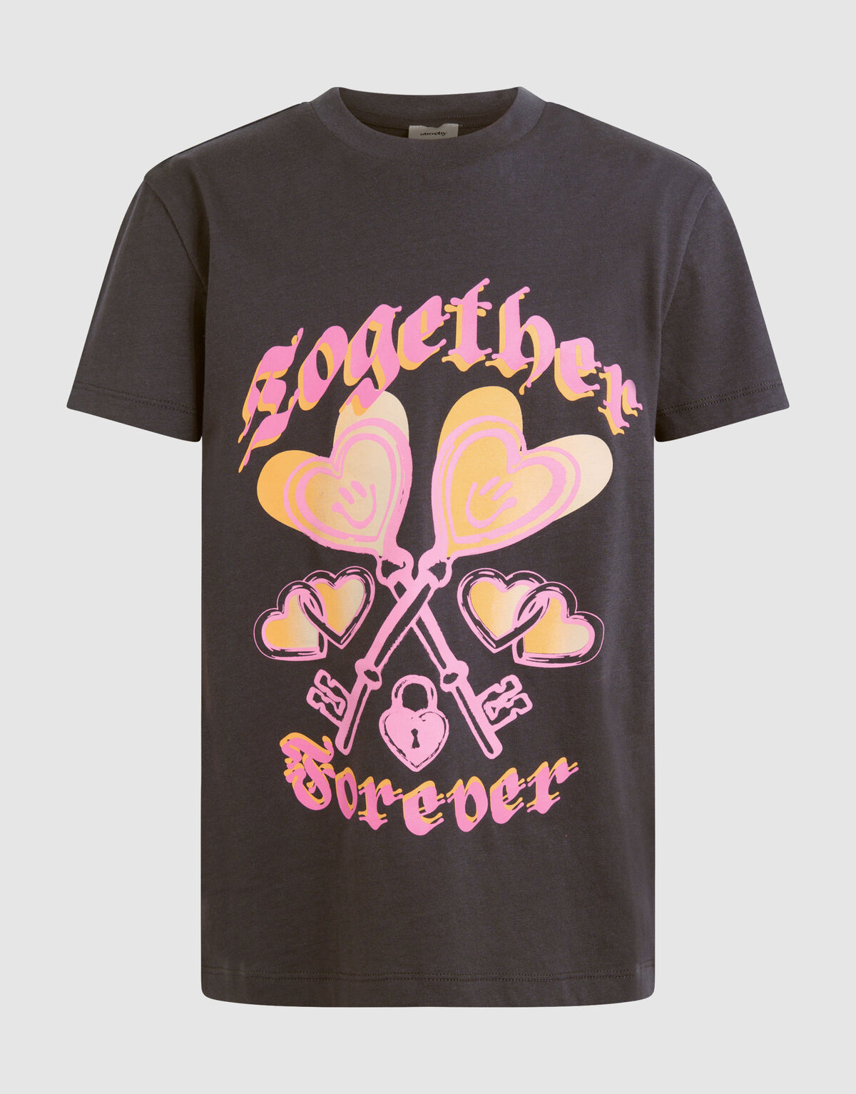 Together Artwork T-shirt Donkergrijs SHOEBY GIRLS