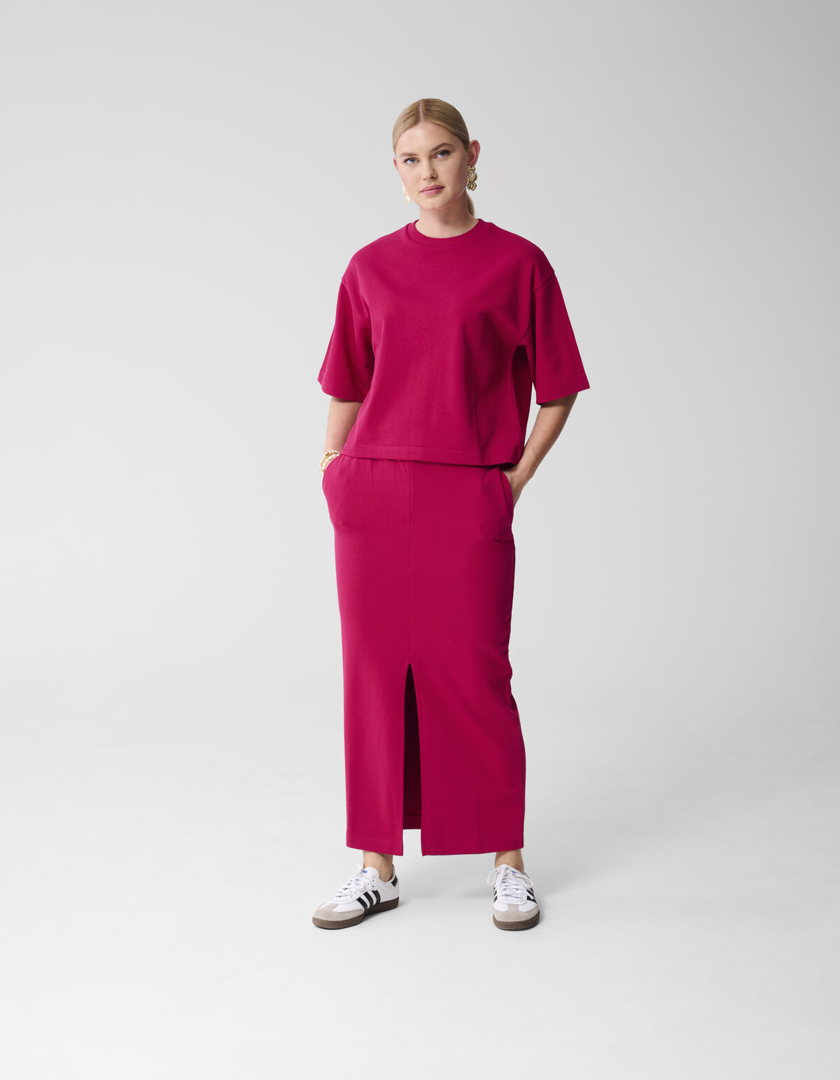 Oversized Sweat T-shirt Roze/Rood SHOEBY WOMEN