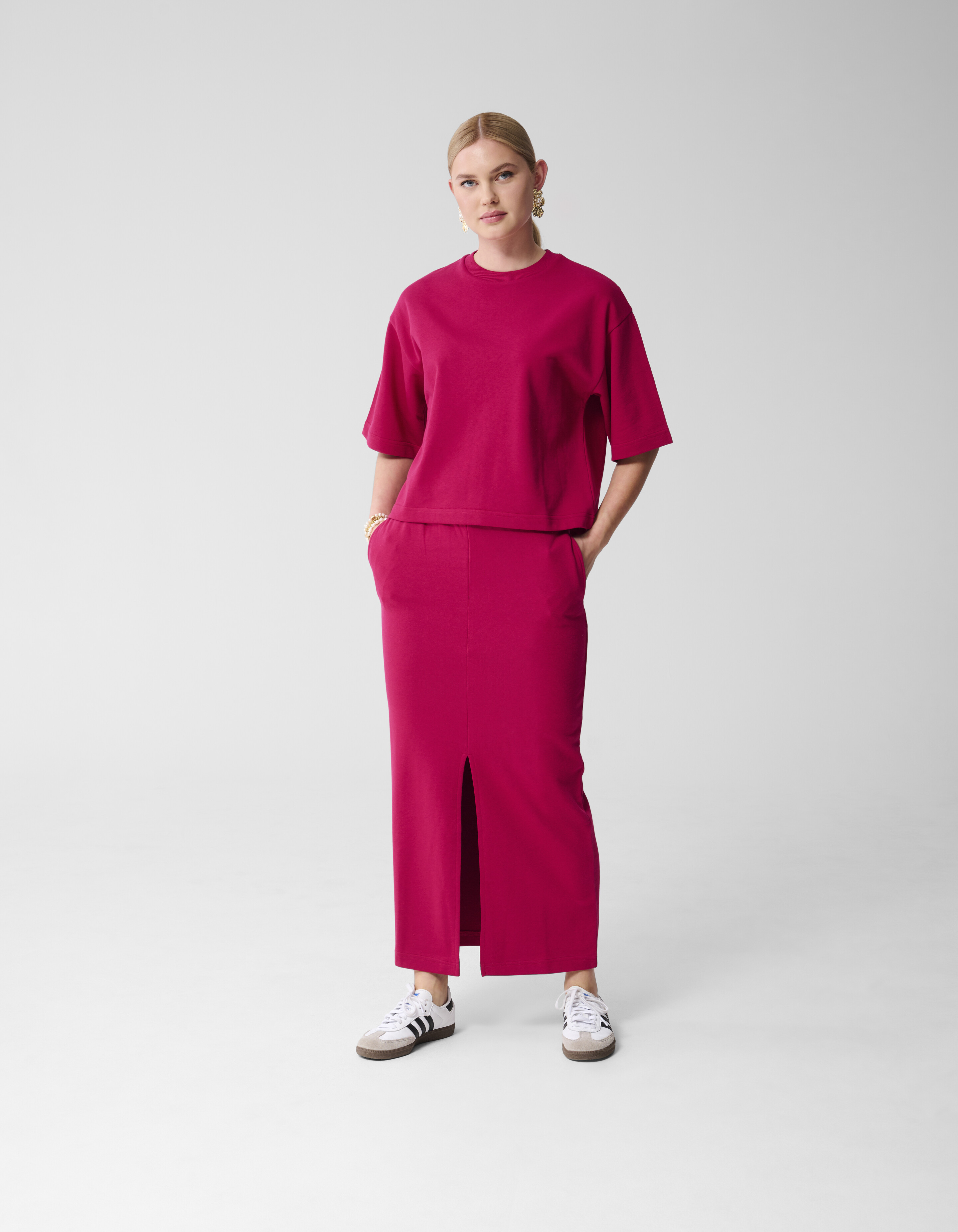 Oversized Sweat T-shirt Roze/Rood SHOEBY WOMEN