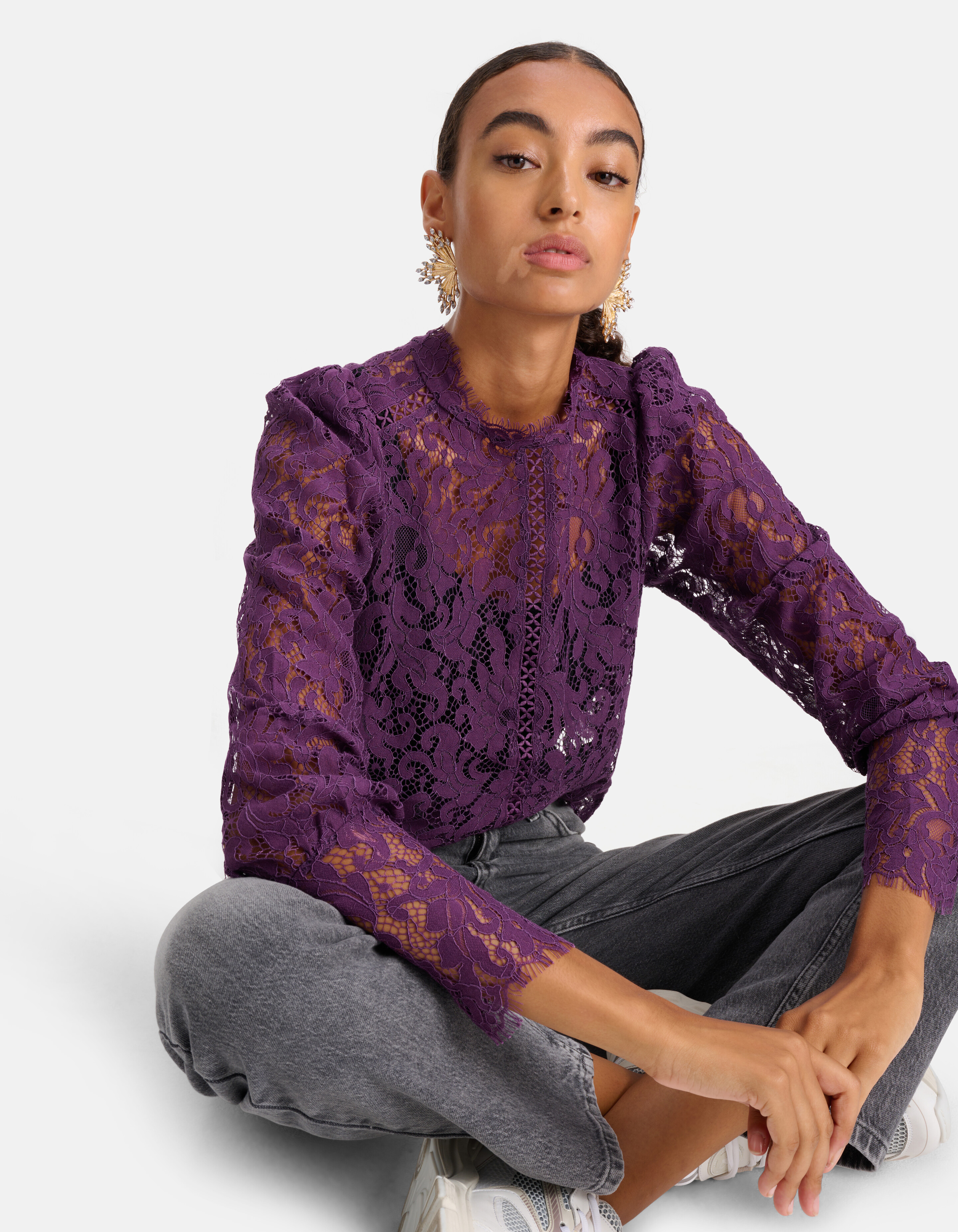 Kanten Top Paars SHOEBY WOMEN