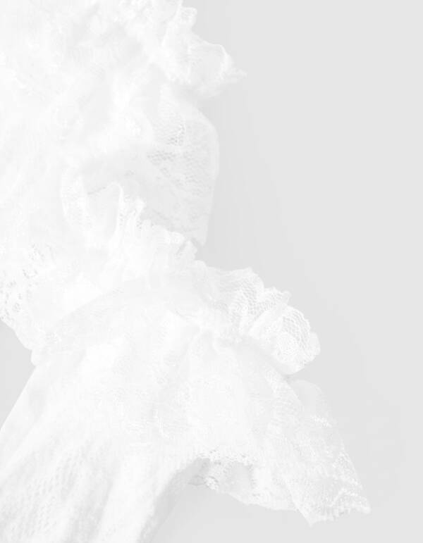 Kanten Ruffle Sokken Wit SHOEBY ACCESSOIRES