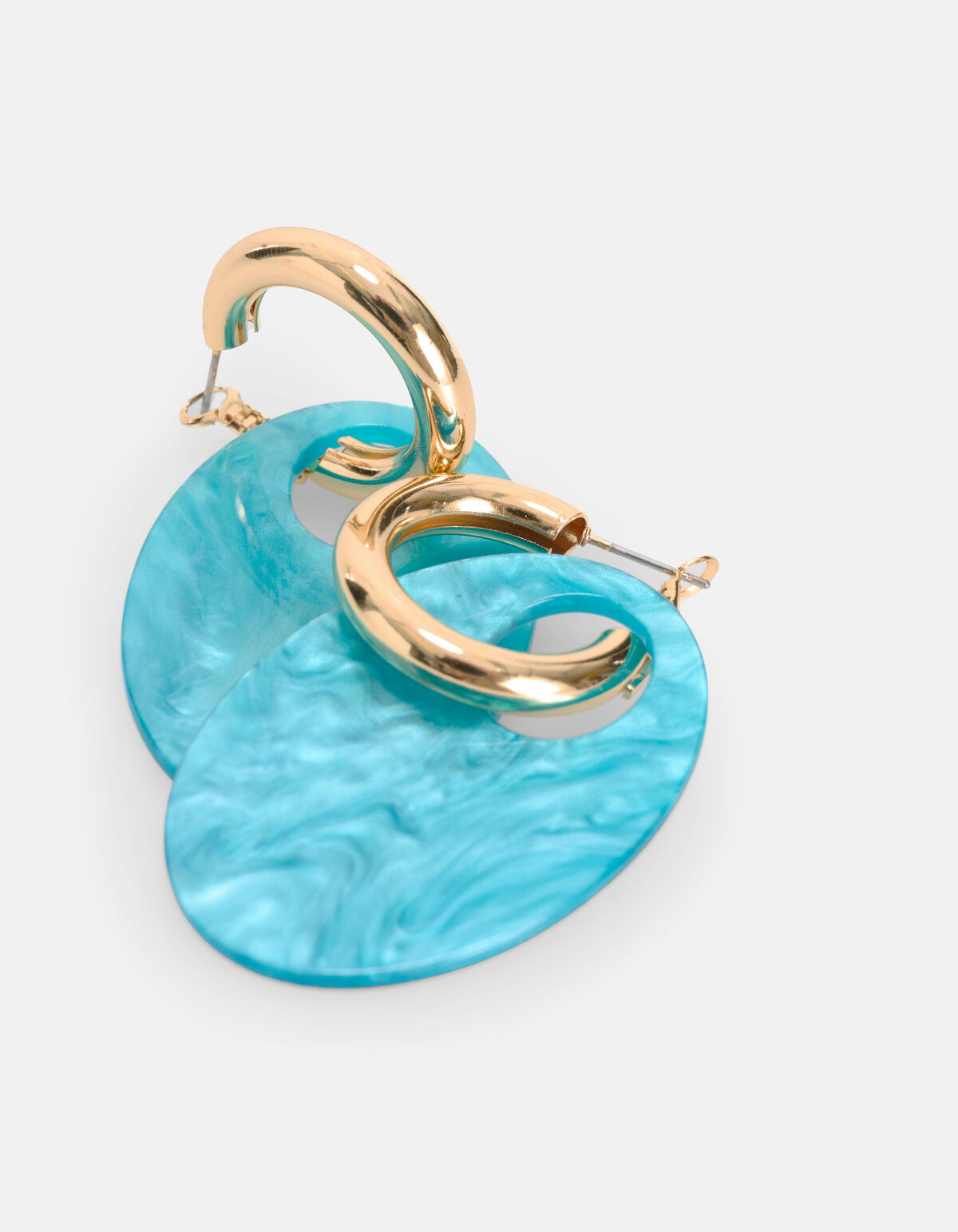 Ovale Oorbellen Blauw SHOEBY ACCESSOIRES