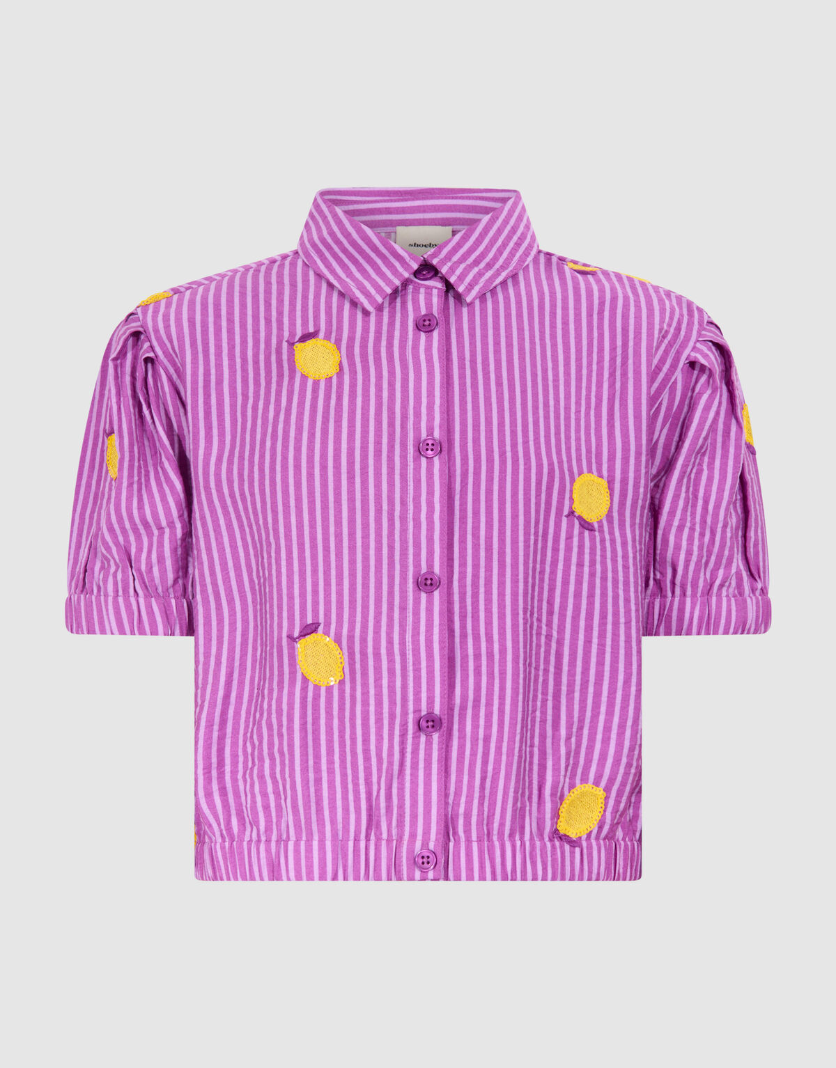 Lemon Pinstripe Blouse Paars SHOEBY GIRLS