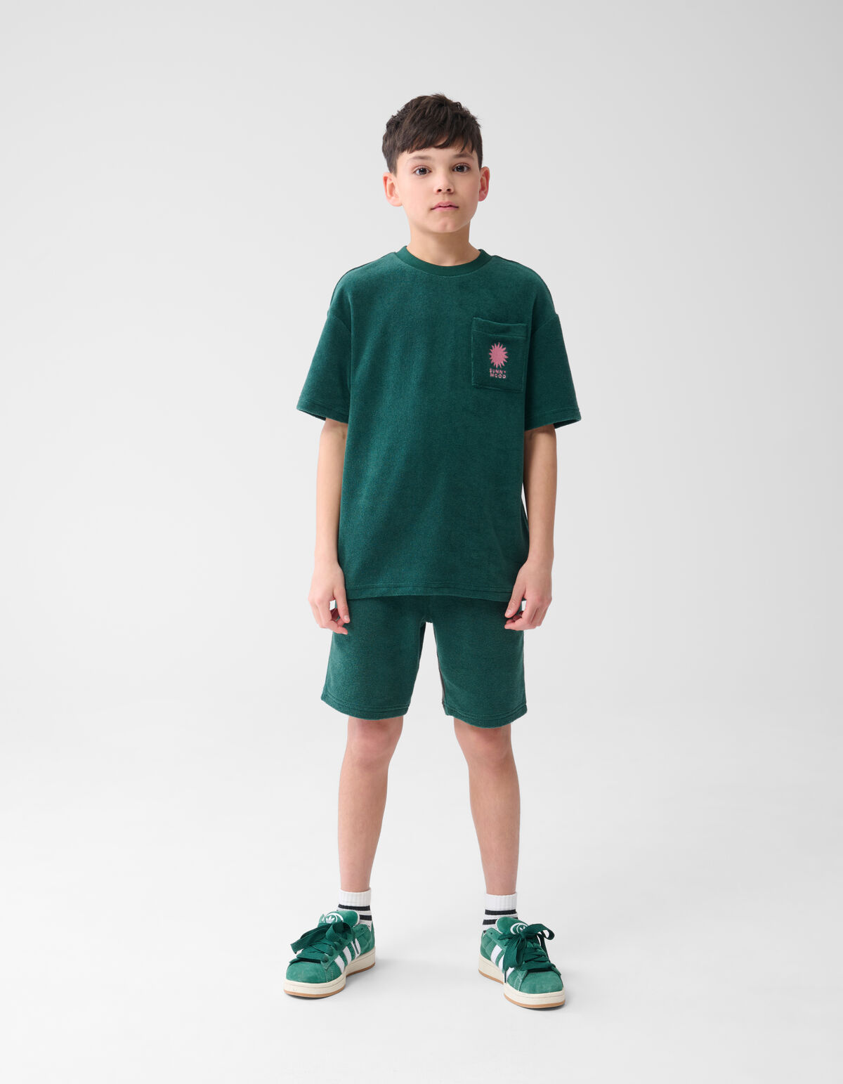 Towling Short Donkergroen SHOEBY BOYS