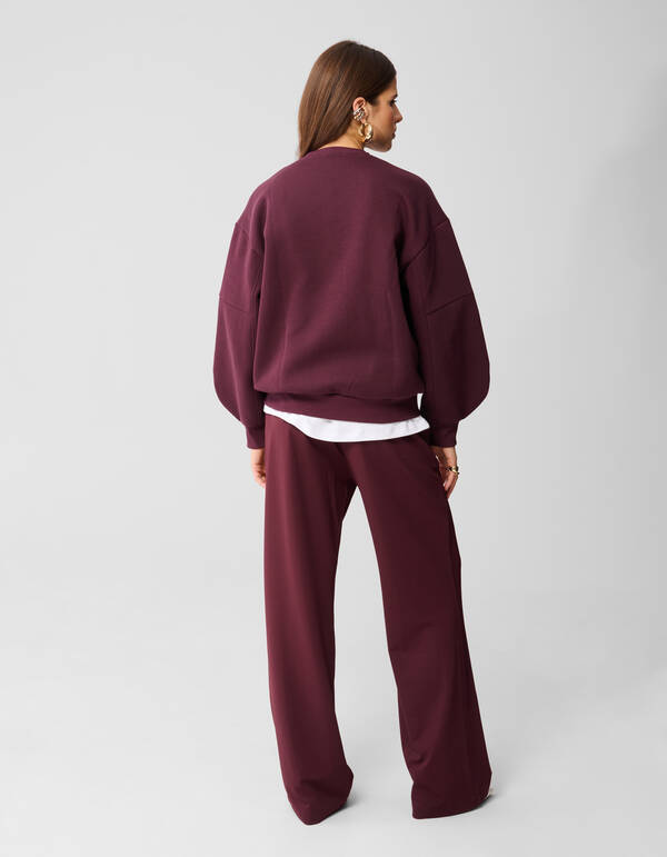 Big Sleeve Sweater Donkerrood SHOEBY WOMEN