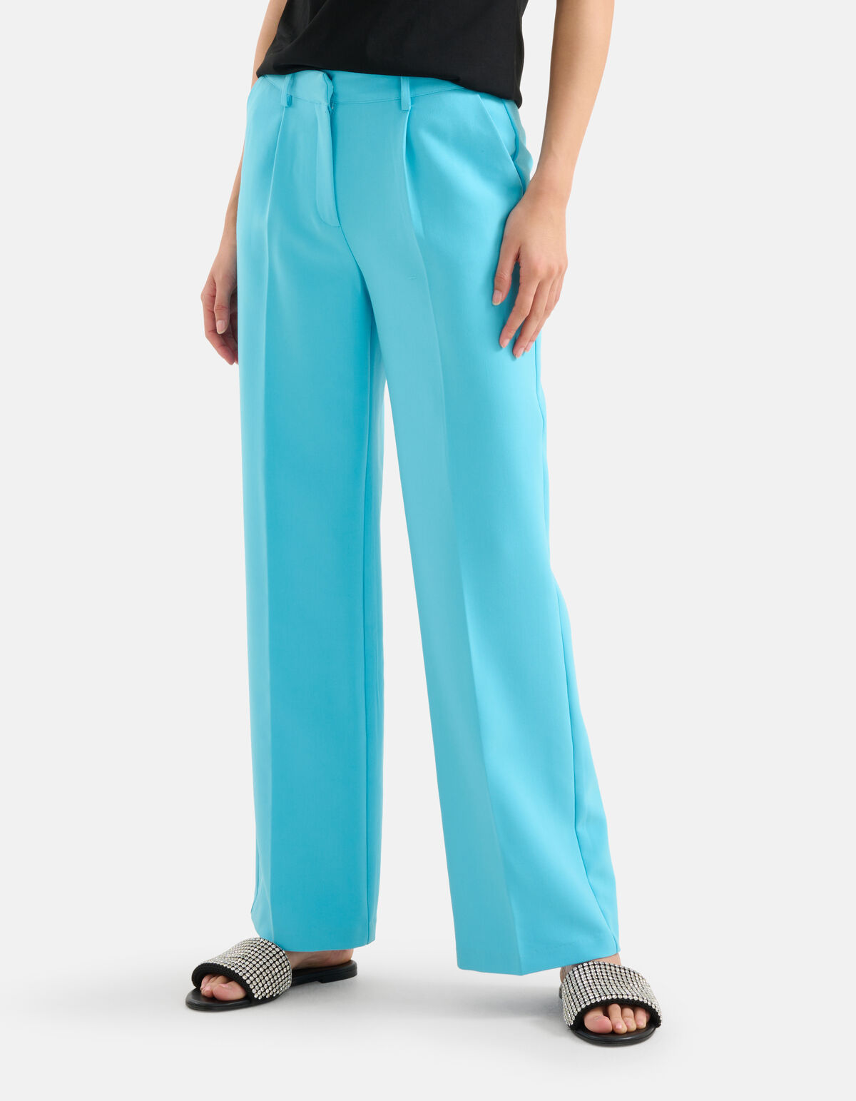 Wide Leg Pantalon Blauw SHOEBY WOMEN