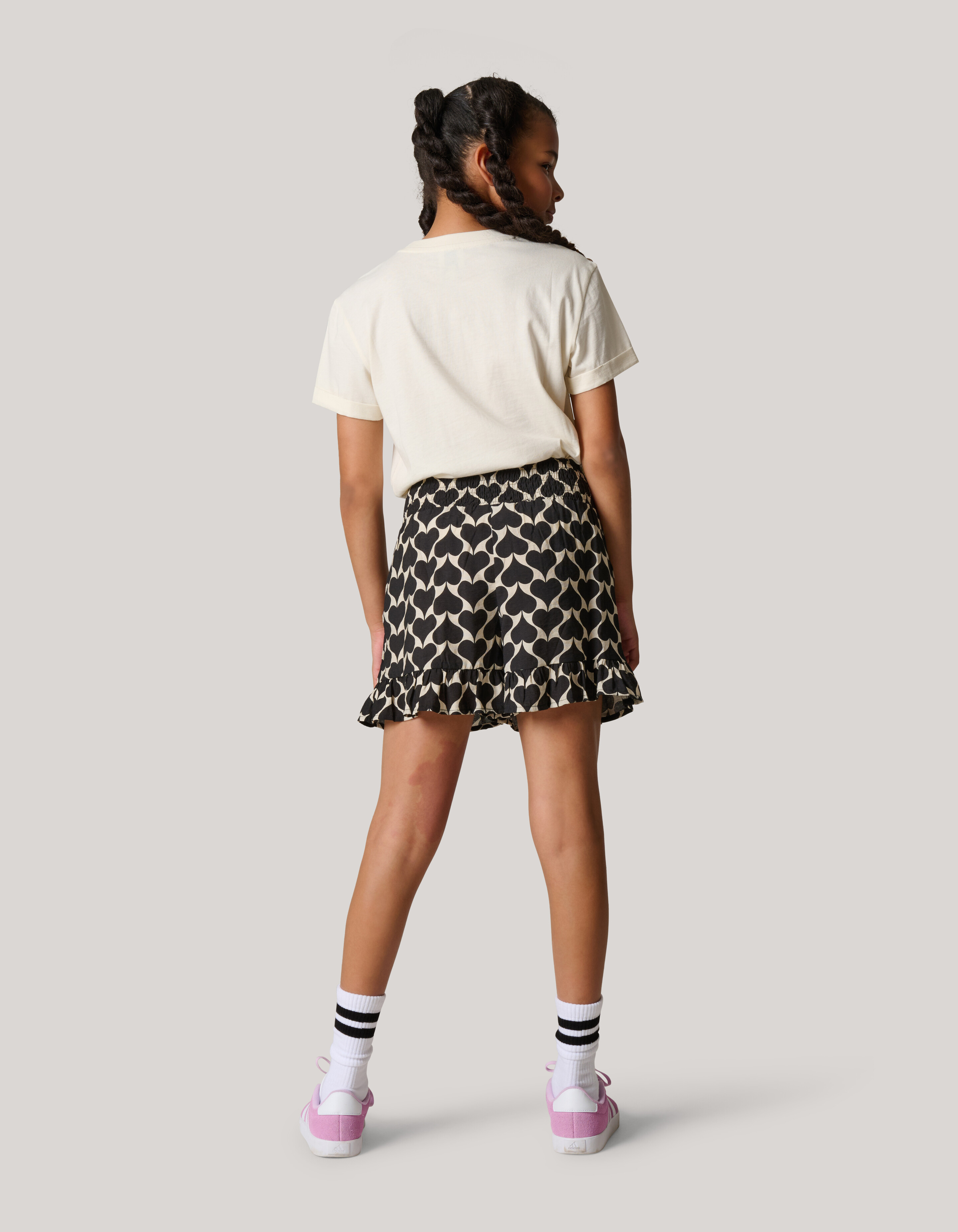 Printed Skort Zwart/Wit SHOEBY GIRLS