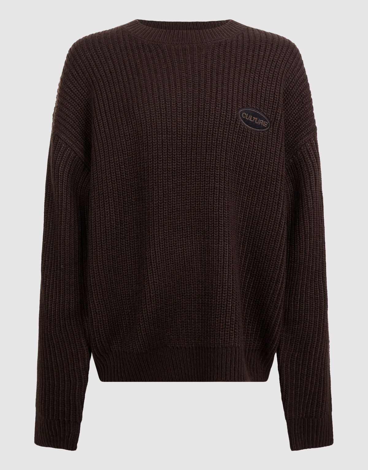 Relaxed Embroidery Gebreide Trui Donkerbruin SHOEBY BOYS