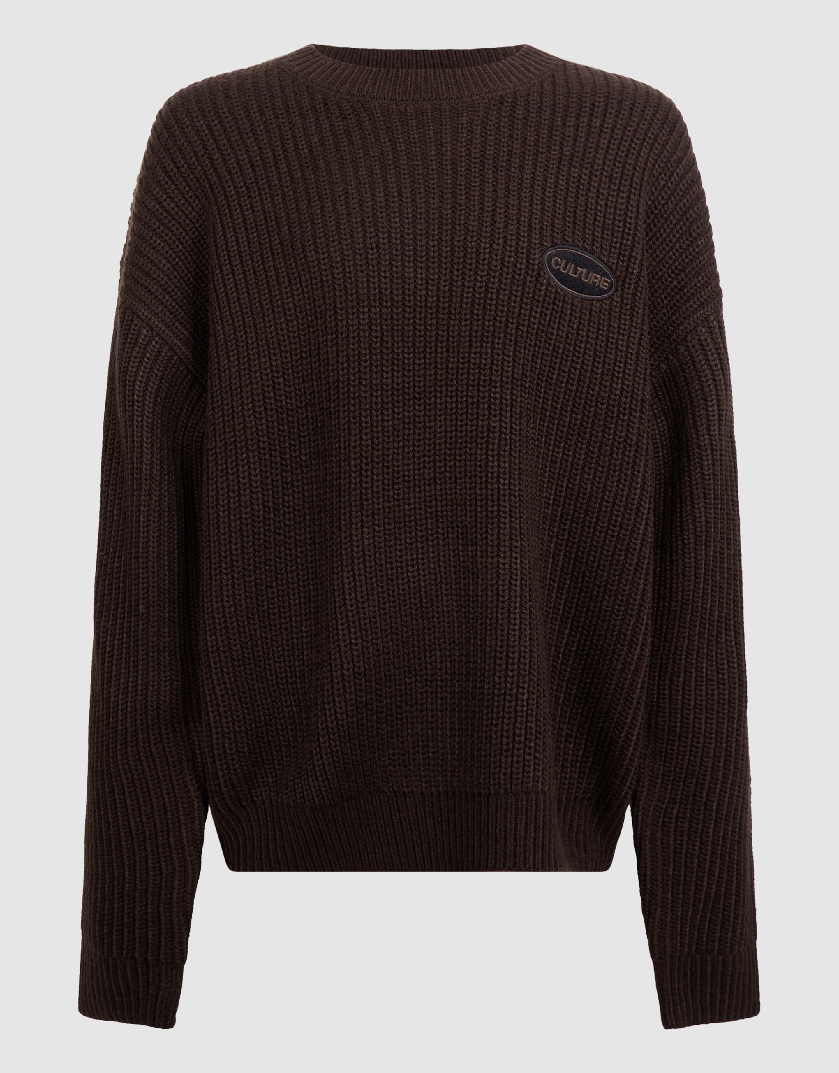 Relaxed Embroidery Gebreide Trui Donkerbruin SHOEBY BOYS