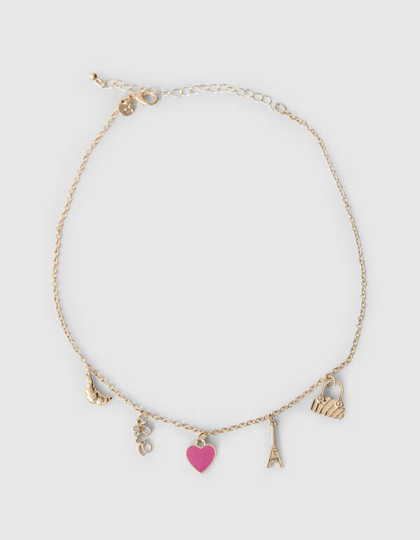 Paris Charm Ketting Goud SHOEBY ACCESSOIRES