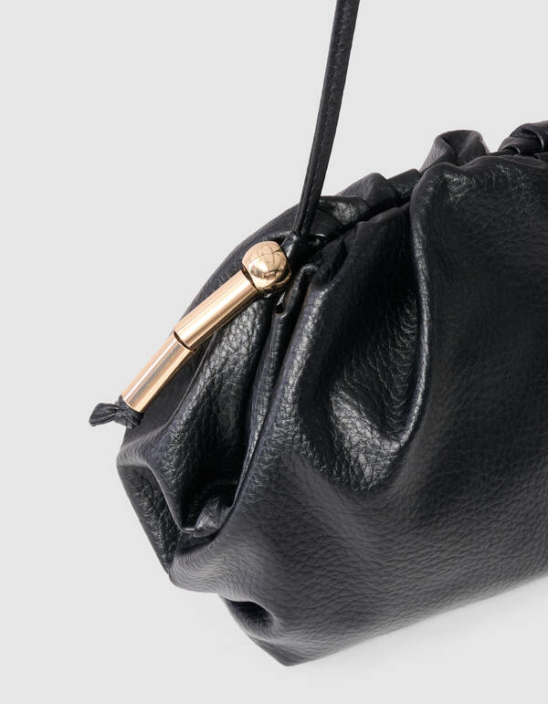 Vegan Leren Clutch Zwart SHOEBY ACCESSOIRES