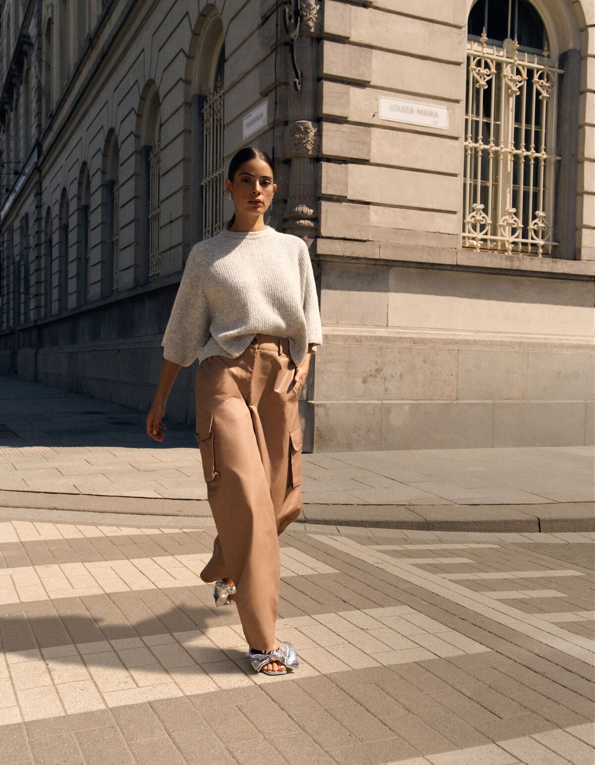 Cargo Barrel Fit Broek Zand SHOEBY WOMEN