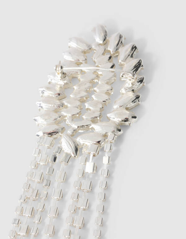 Strass Broche Oorbellen Zilver SHOEBY ACCESSOIRES