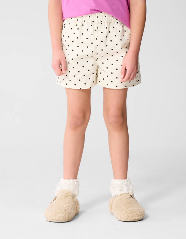 Polkadot Short Gebroken Wit SHOEBY GIRLS