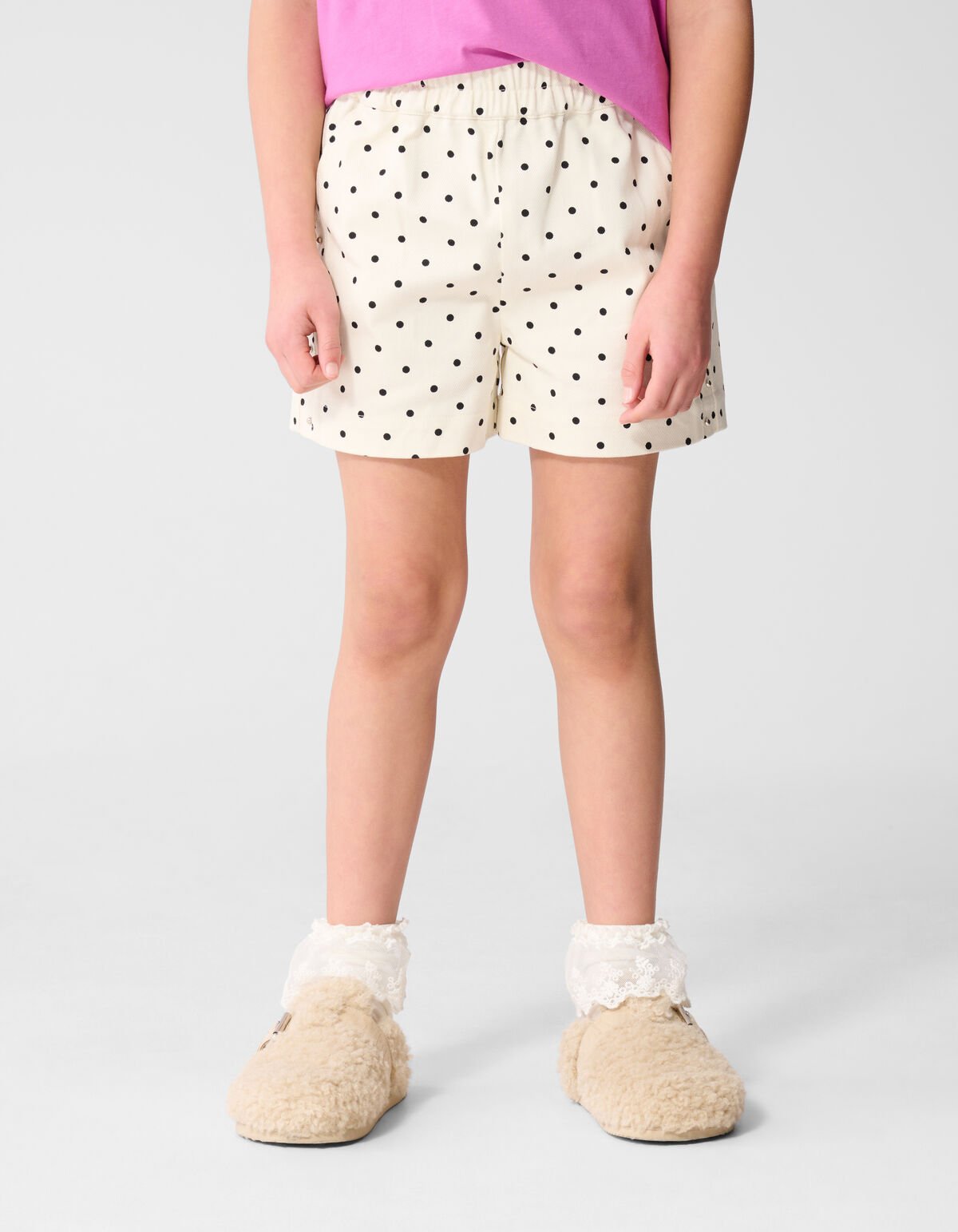 Polkadot Short Gebroken Wit SHOEBY GIRLS