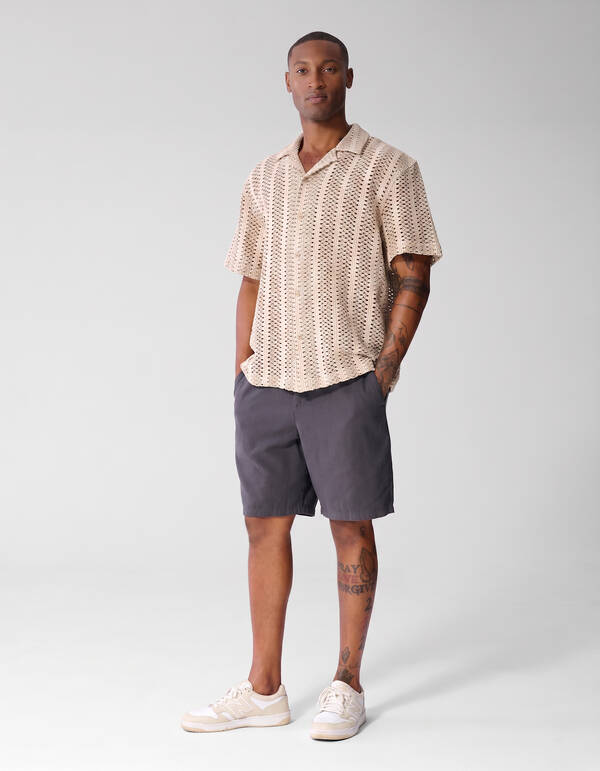 Structuur Short Donkergrijs SHOEBY MEN