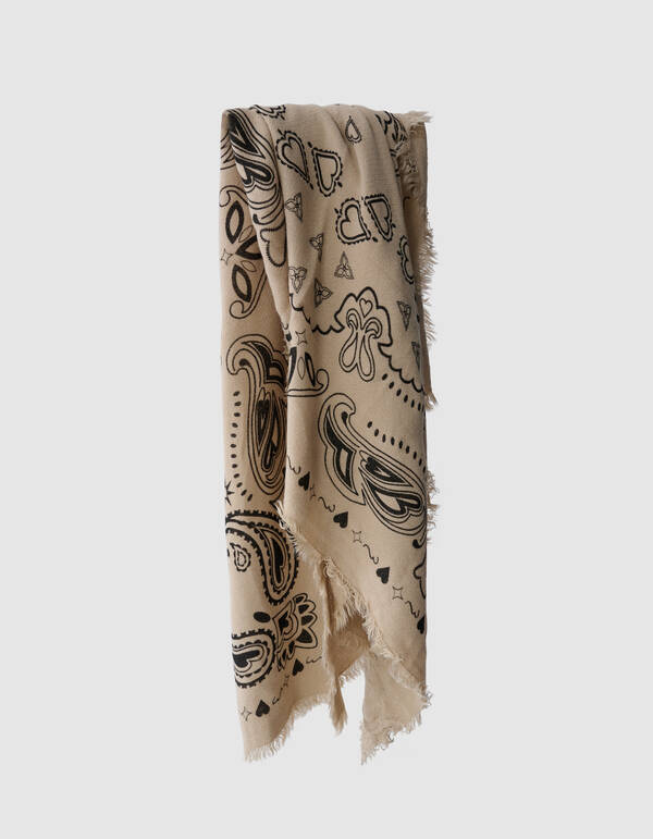 Paisley Sjaal Beige SHOEBY ACCESSOIRES