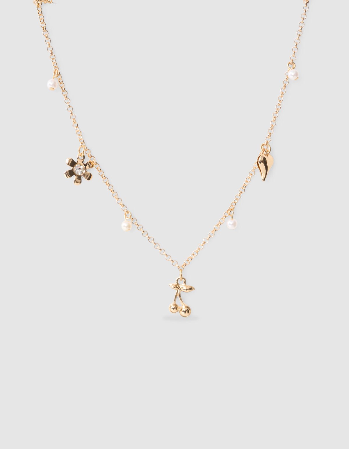 Parel Charm Ketting Goud SHOEBY ACCESSOIRES