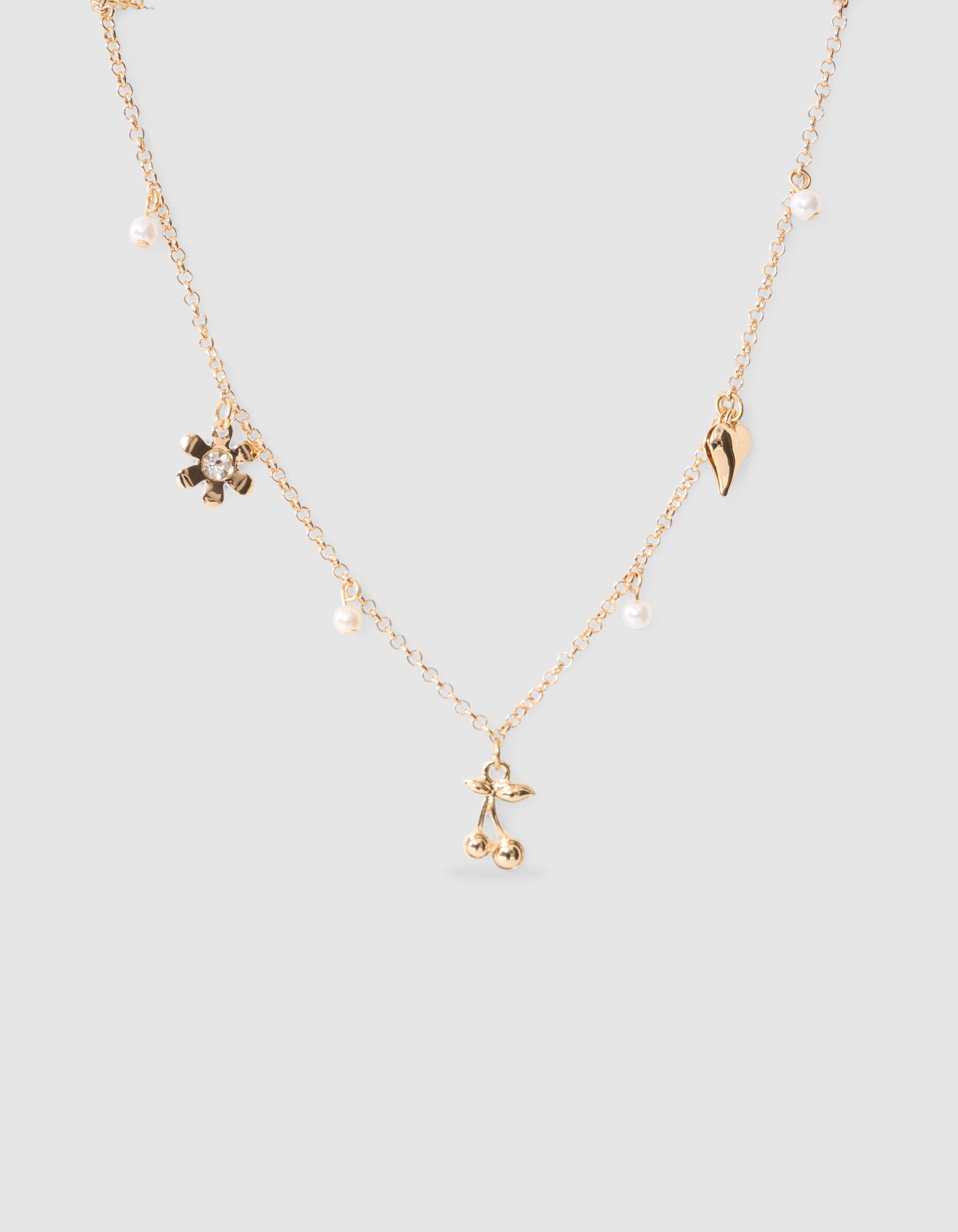 Parel Charm Ketting Goud SHOEBY ACCESSOIRES