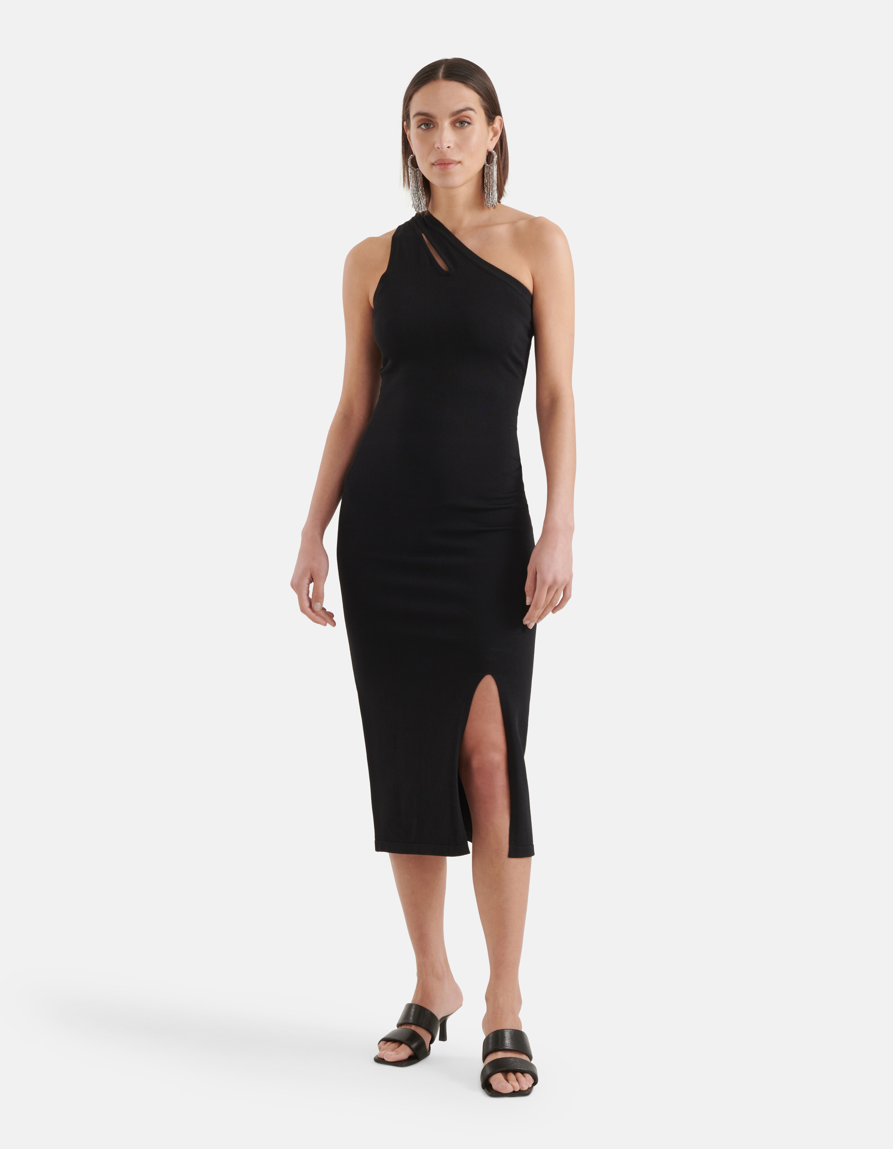 Asymmetrische Cut Out Jurk Zwart SHOEBY WOMEN