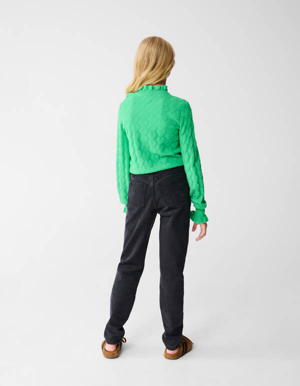 Heart Knit Top Groen SHOEBY GIRLS