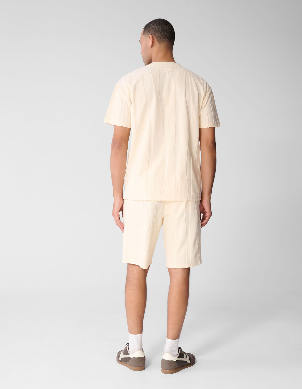 Wavy Line T-shirt Lichtgeel SHOEBY MEN