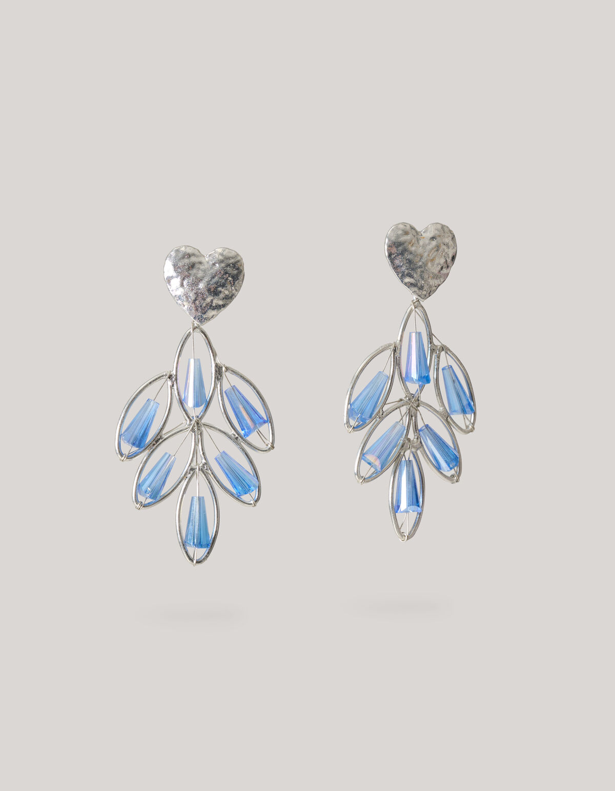 Heart Leaf Oorbellen Zilver SHOEBY ACCESSOIRES