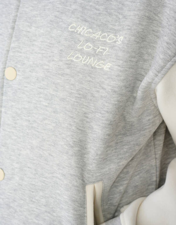 Varsity Bomber Sweat Jack Lichtgrijs SHOEBY BOYS