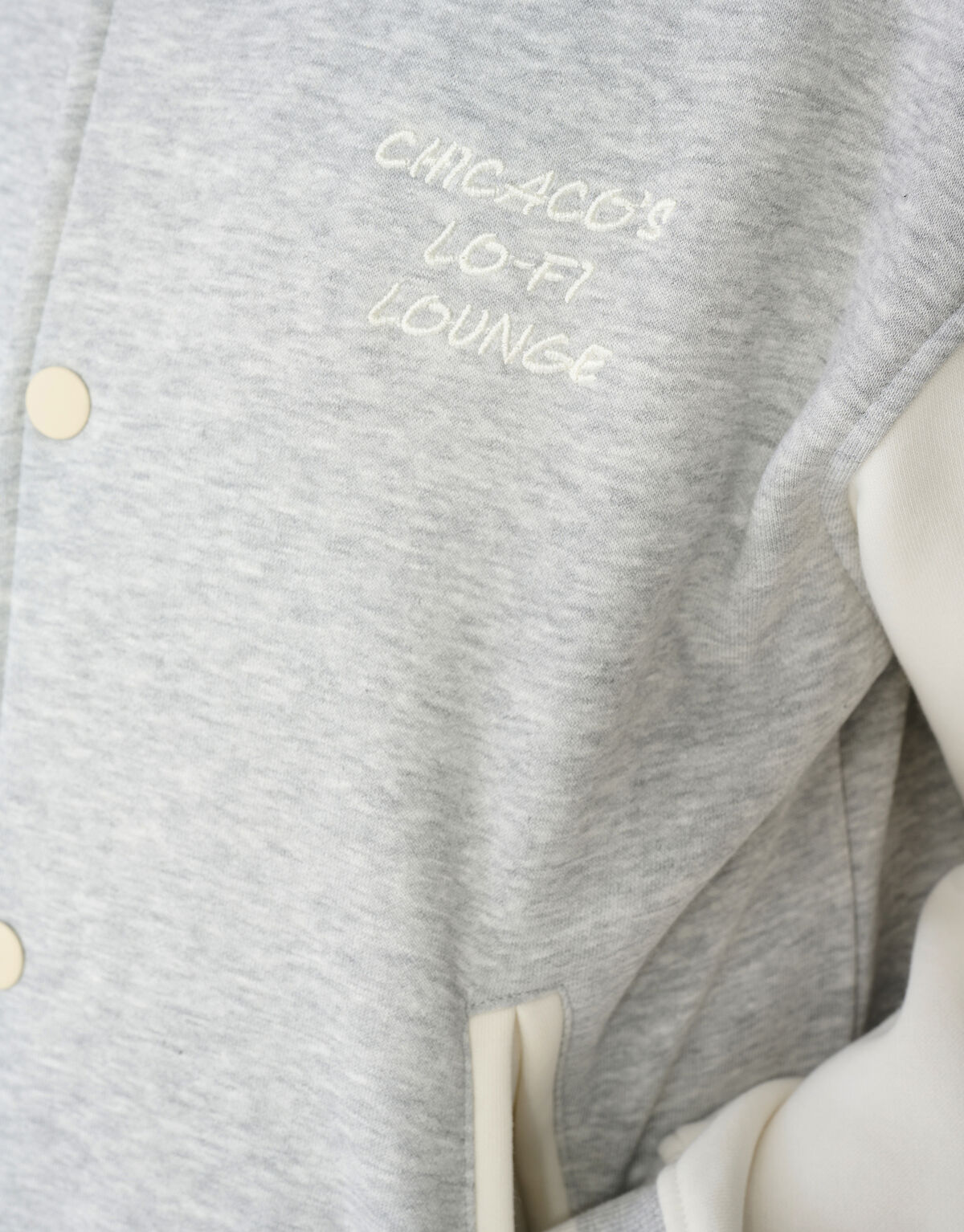 Varsity Bomber Sweat Jack Lichtgrijs SHOEBY BOYS