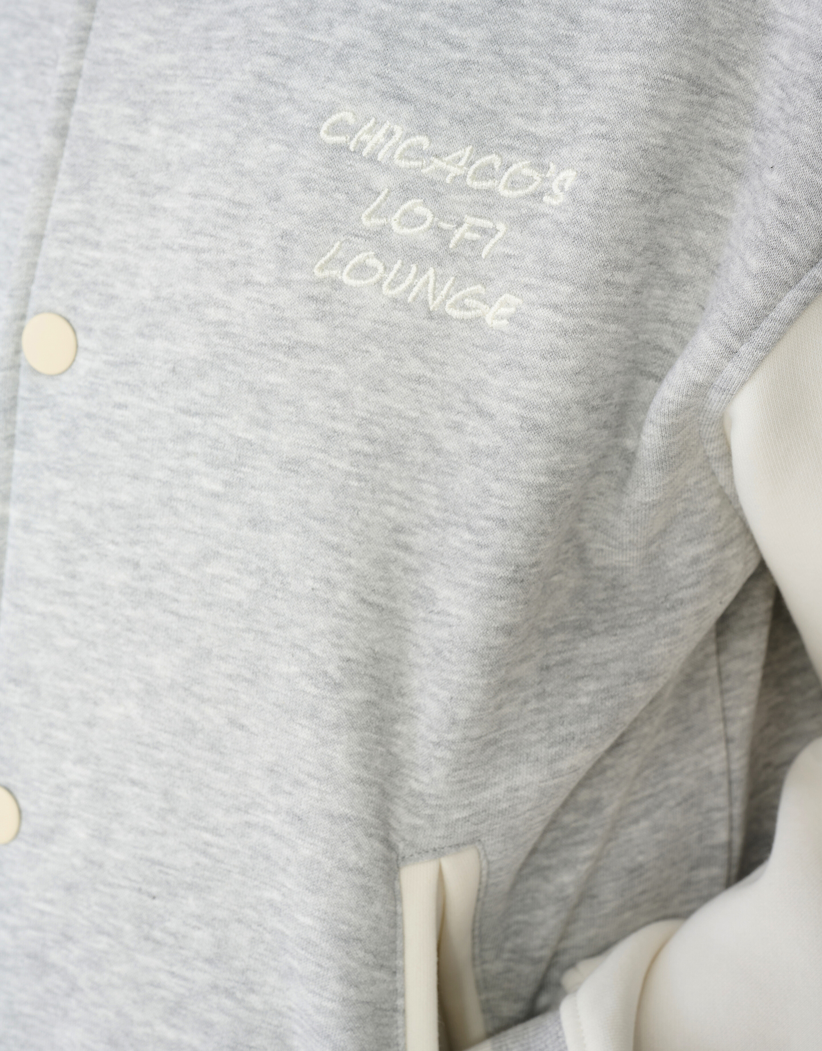 Varsity Bomber Sweat Jack Lichtgrijs SHOEBY BOYS