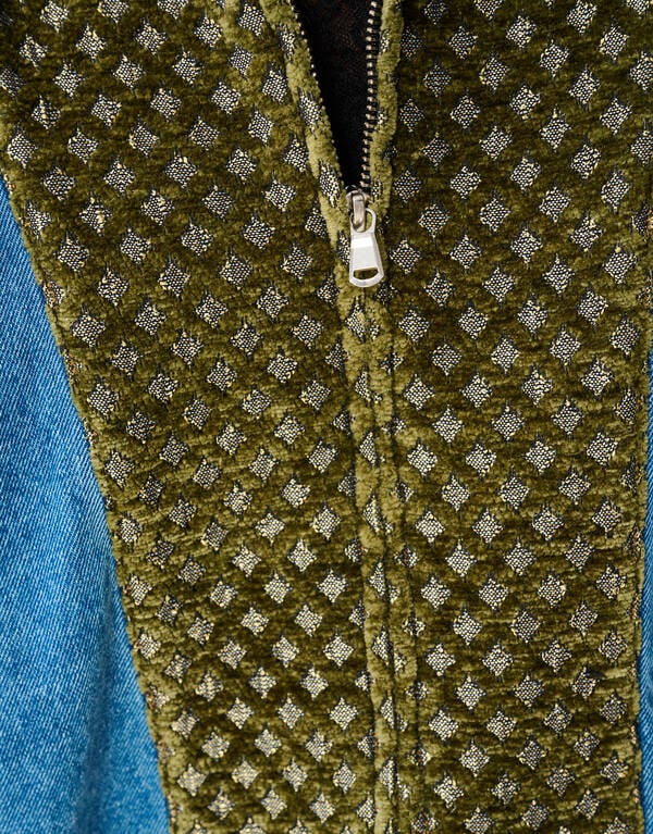 Velours Denim Jack Blauw By Mieke SHOEBY WOMEN