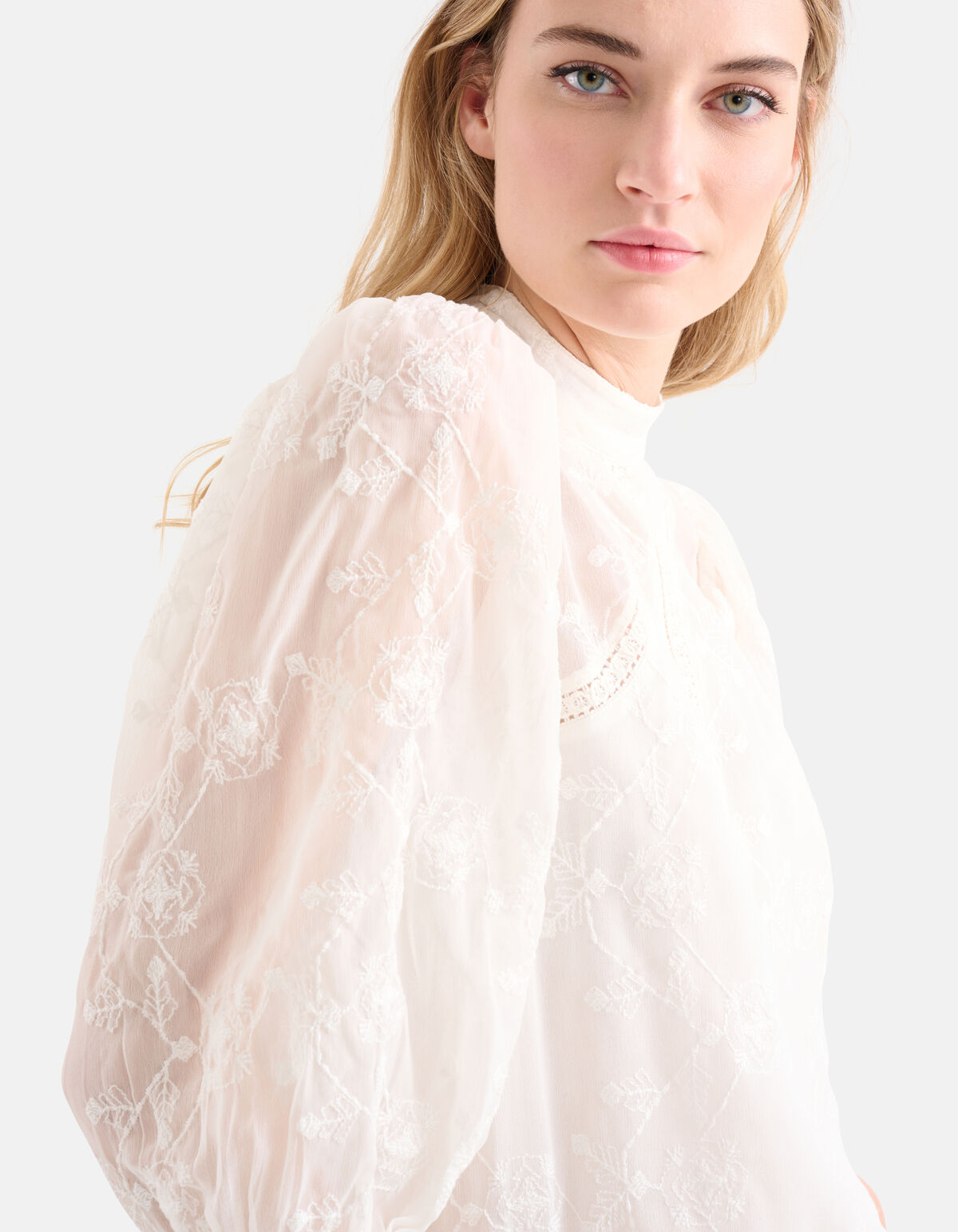 Geborduurde Tape Top Gebroken Wit SHOEBY WOMEN