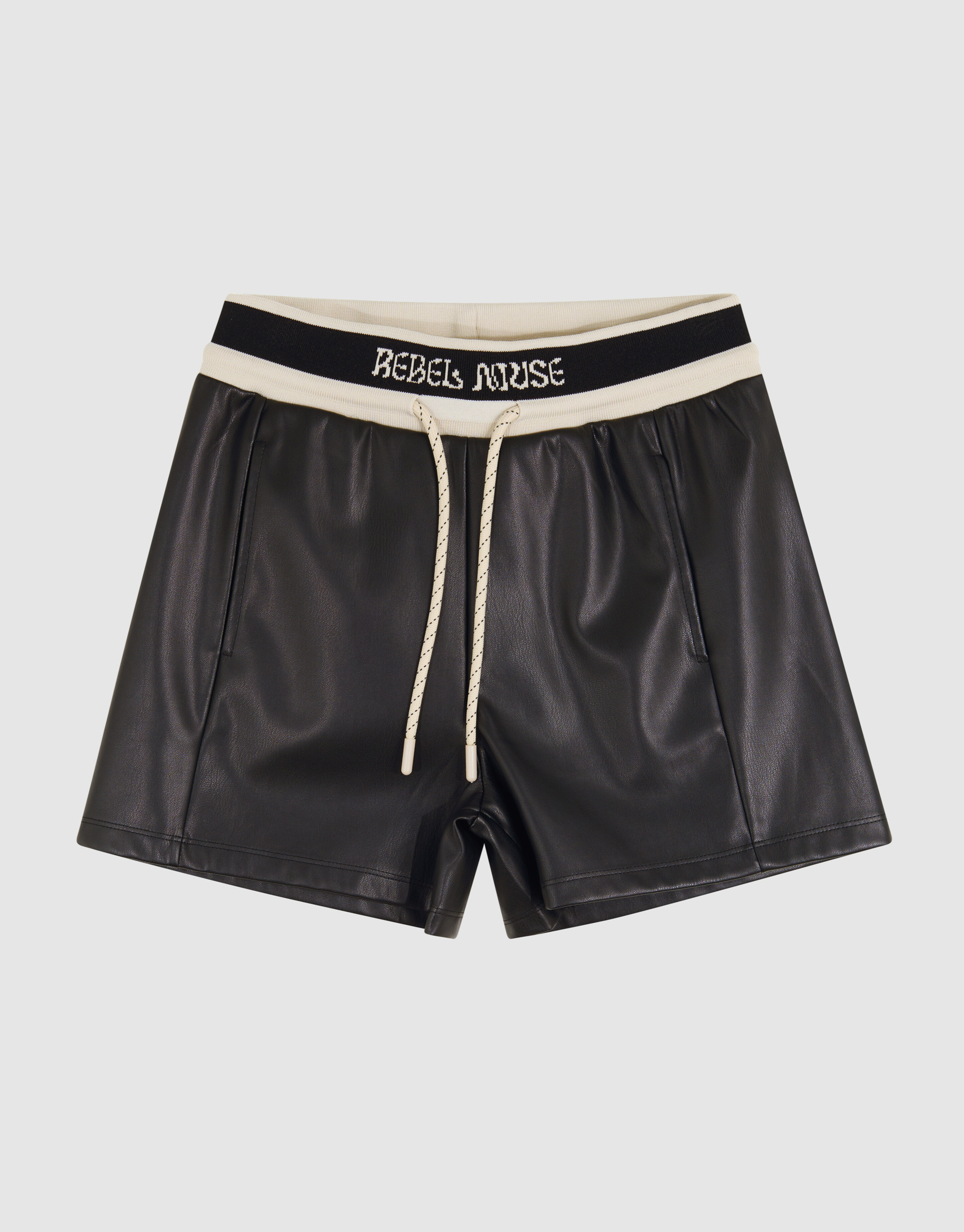 Vegan Leren Sporty Short Zwart SHOEBY GIRLS