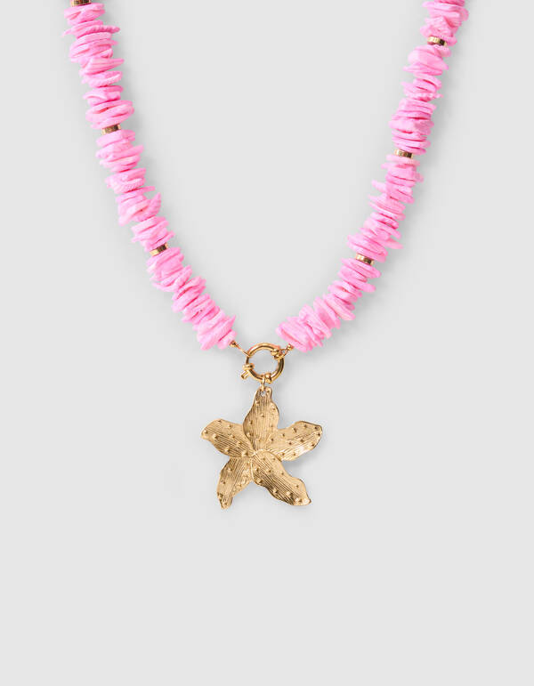 Shell Flower Ketting Roze SHOEBY ACCESSOIRES