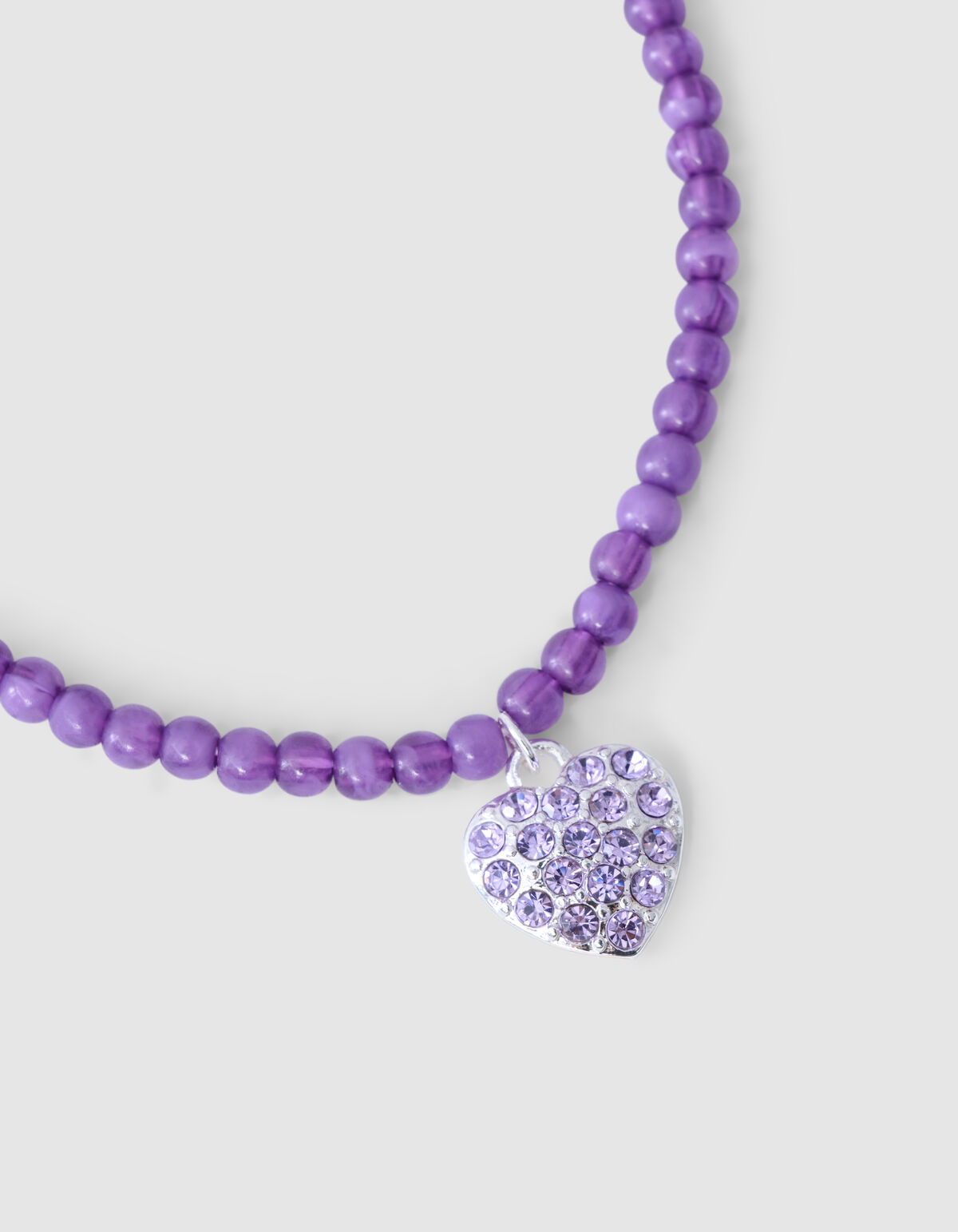 Strass Heart Ketting Paars SHOEBY ACCESSOIRES