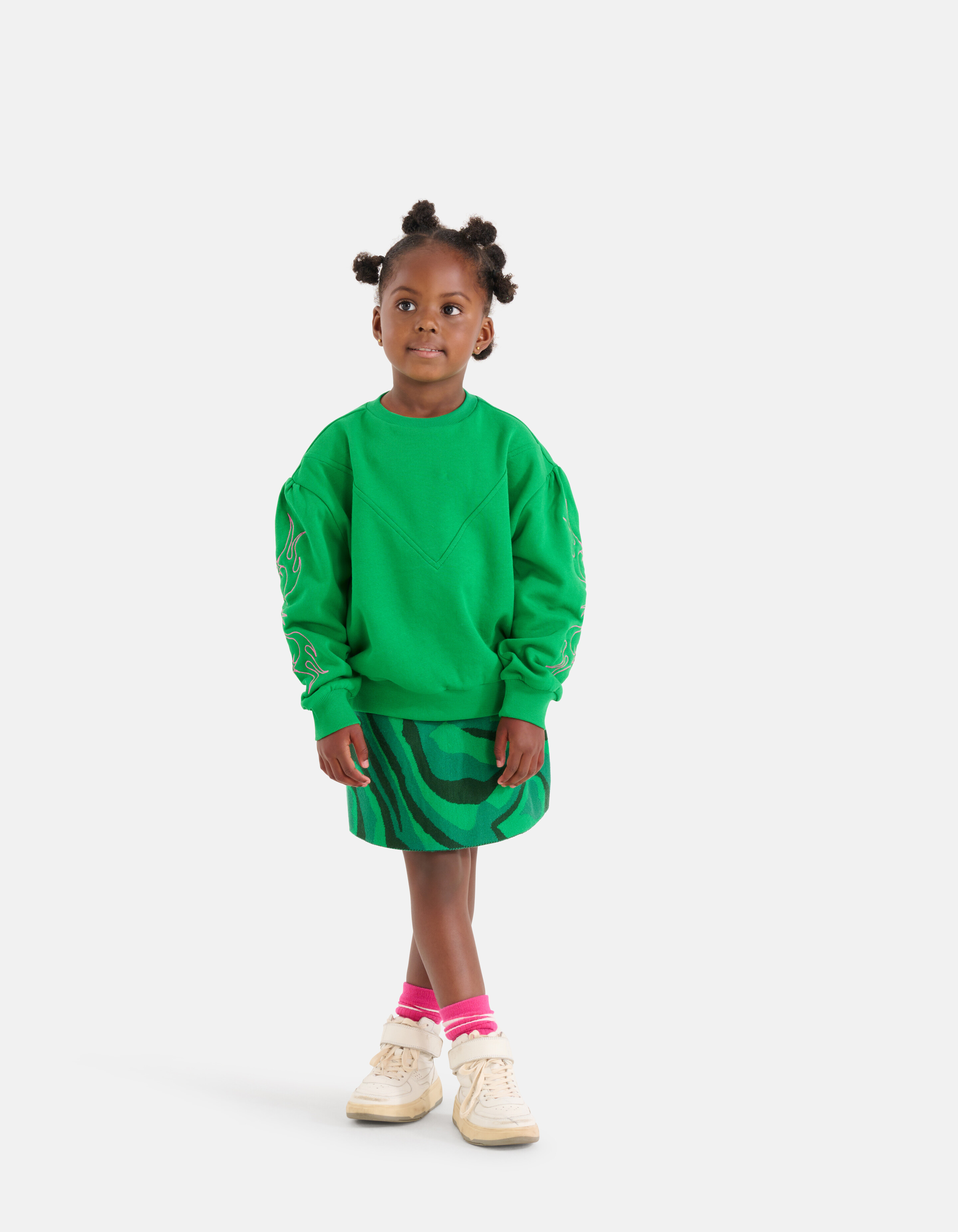 Printed Rok Groen SHOEBY GIRLS