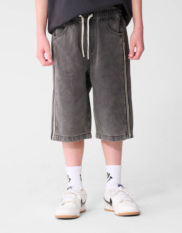 Sporty Denim Short Grijs SHOEBY BOYS